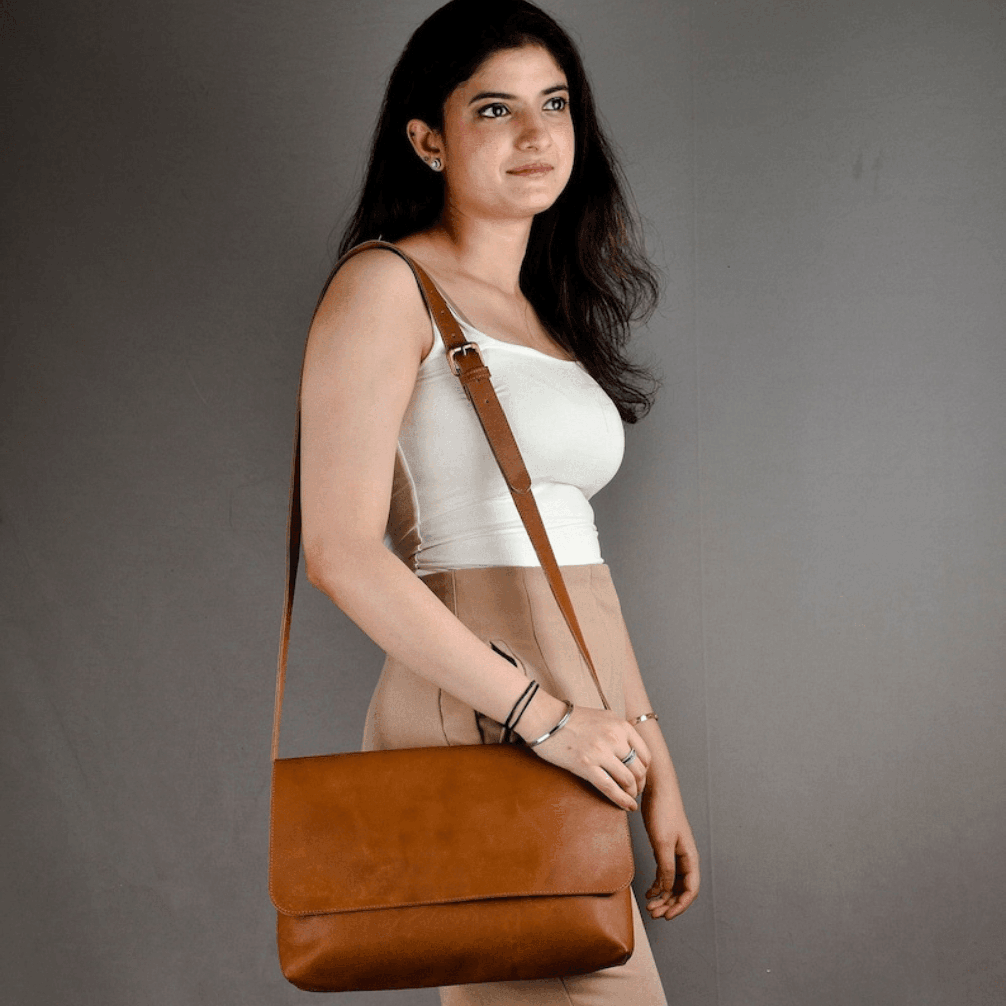 Leather crossbody bags for women Large crossbody bag - Leather Shop Factory