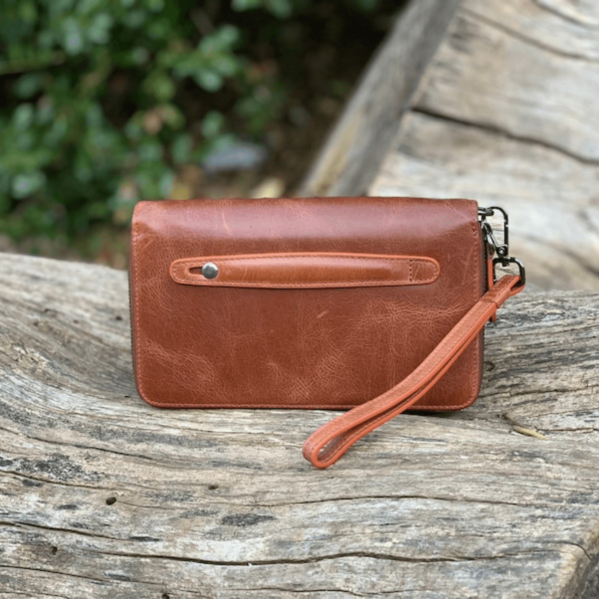 India-Made Luxury Double Zip Around Leather Wallet - Leather Shop Factory