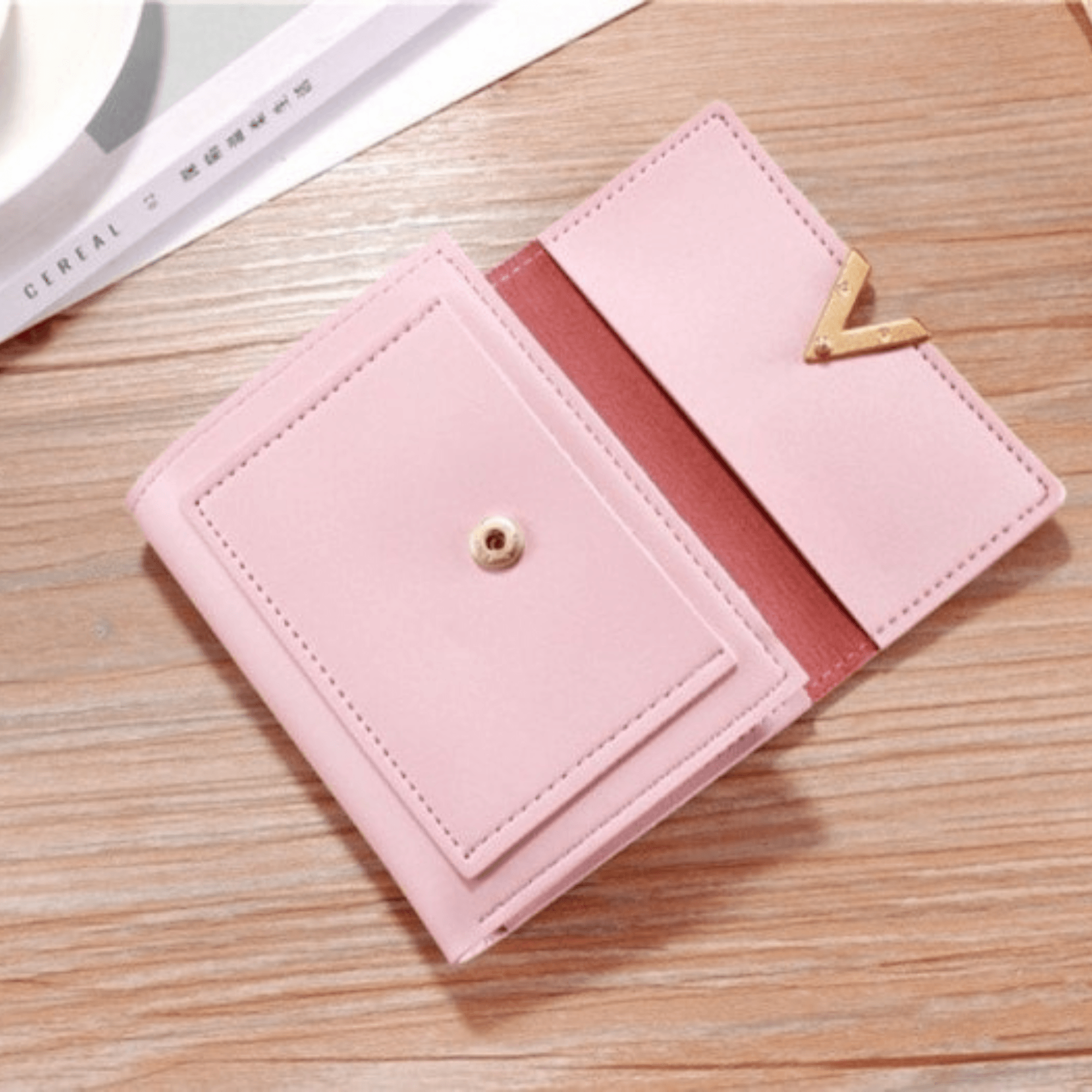 Fashion Ladies Short Wallet Tri-fold Wallet Color Wallet Coin Purse Card Holder - Leather Shop Factory