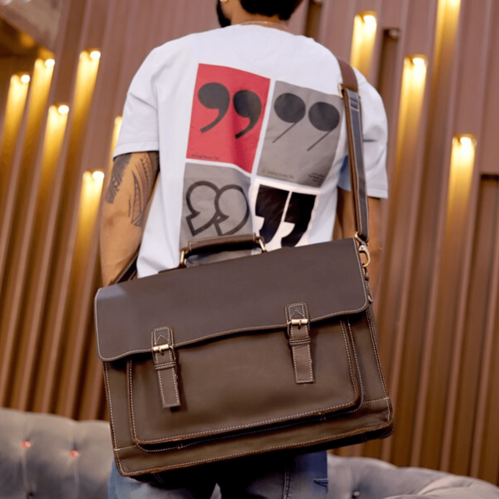 Indian Heritage Briefcase - Leather Shop Factory