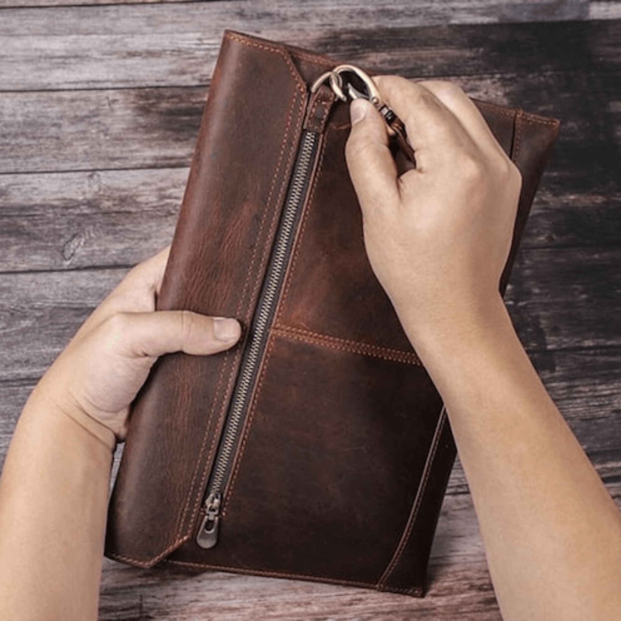 Mens leather clutches mobile phone bag - Leather Shop Factory
