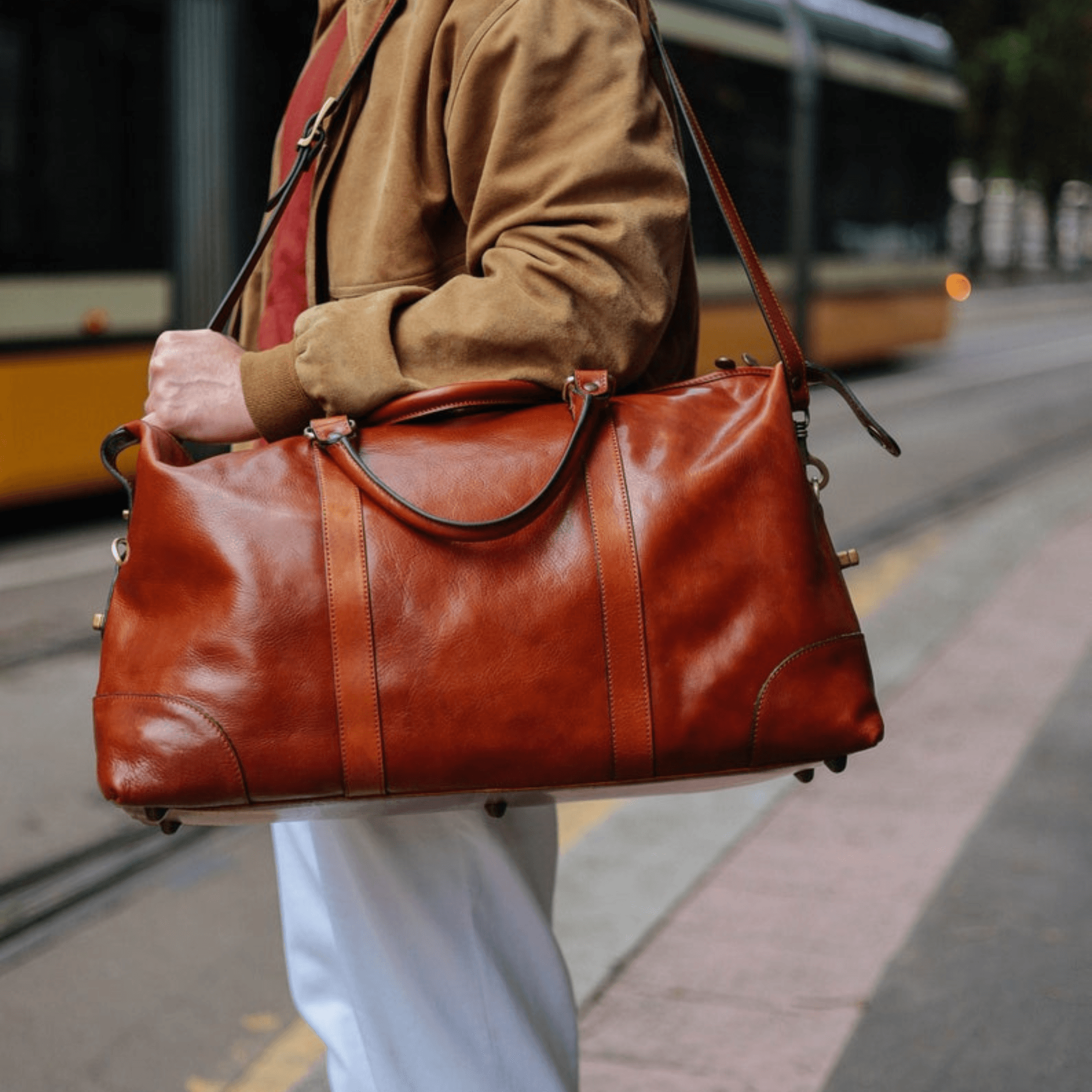 Ethereal Voyager Luxe Travel Bag - Leather Shop Factory