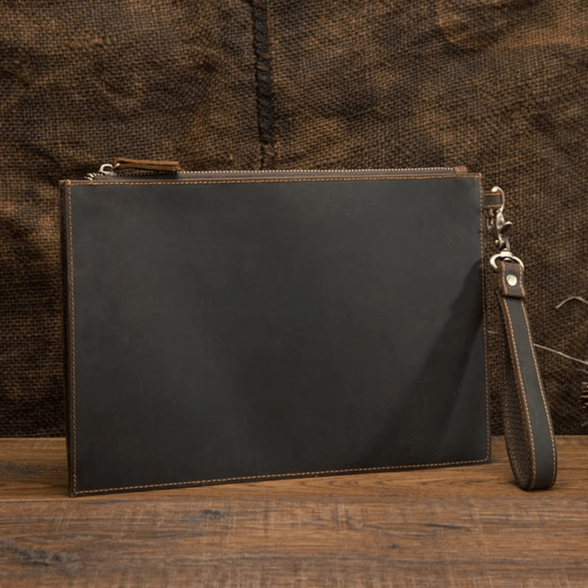 Classic Leather Men's Clutch Organizer