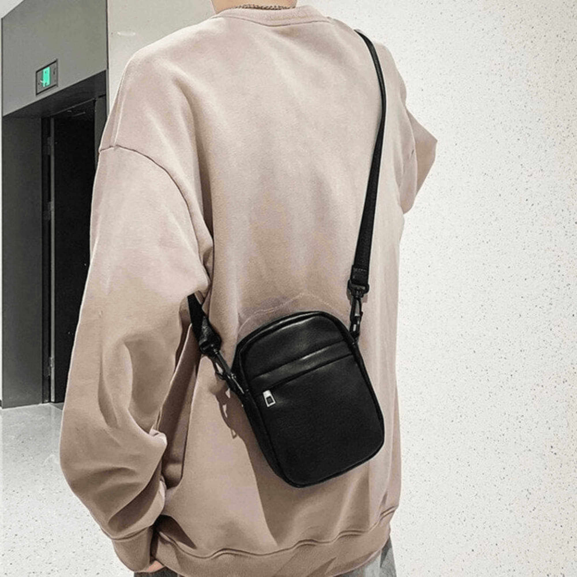 leather-crossbody-bag-square-purse-vegan - Leather Shop Factory