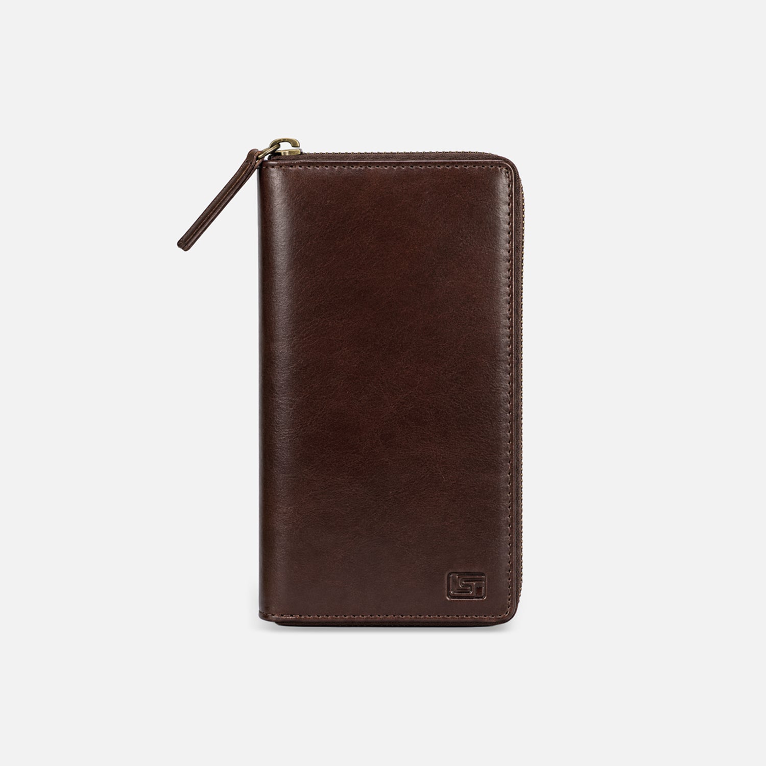 VALE CLUTCH — DARK CHESTNUT