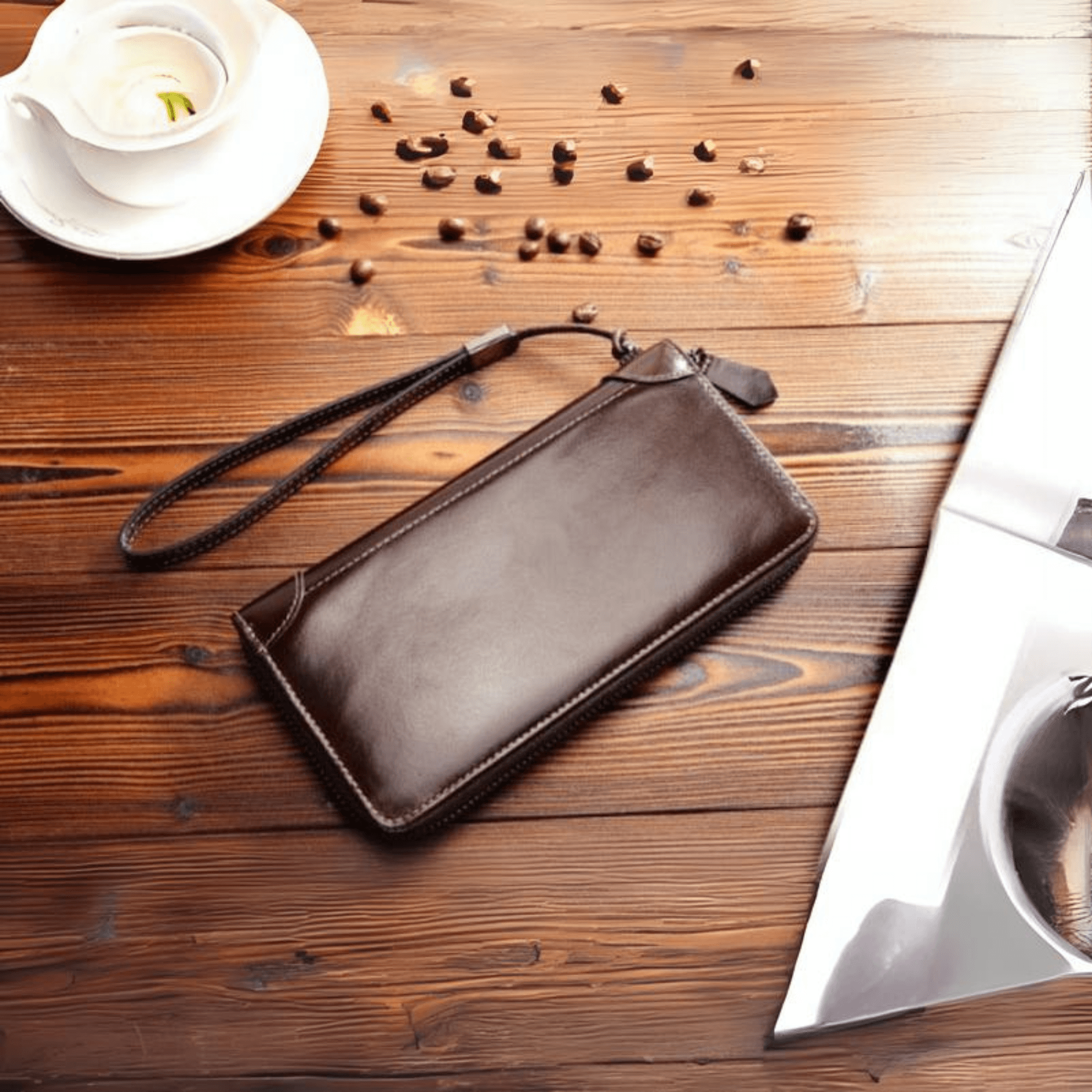 Men Leather Clutch Purse Bag - Leather Shop Factory