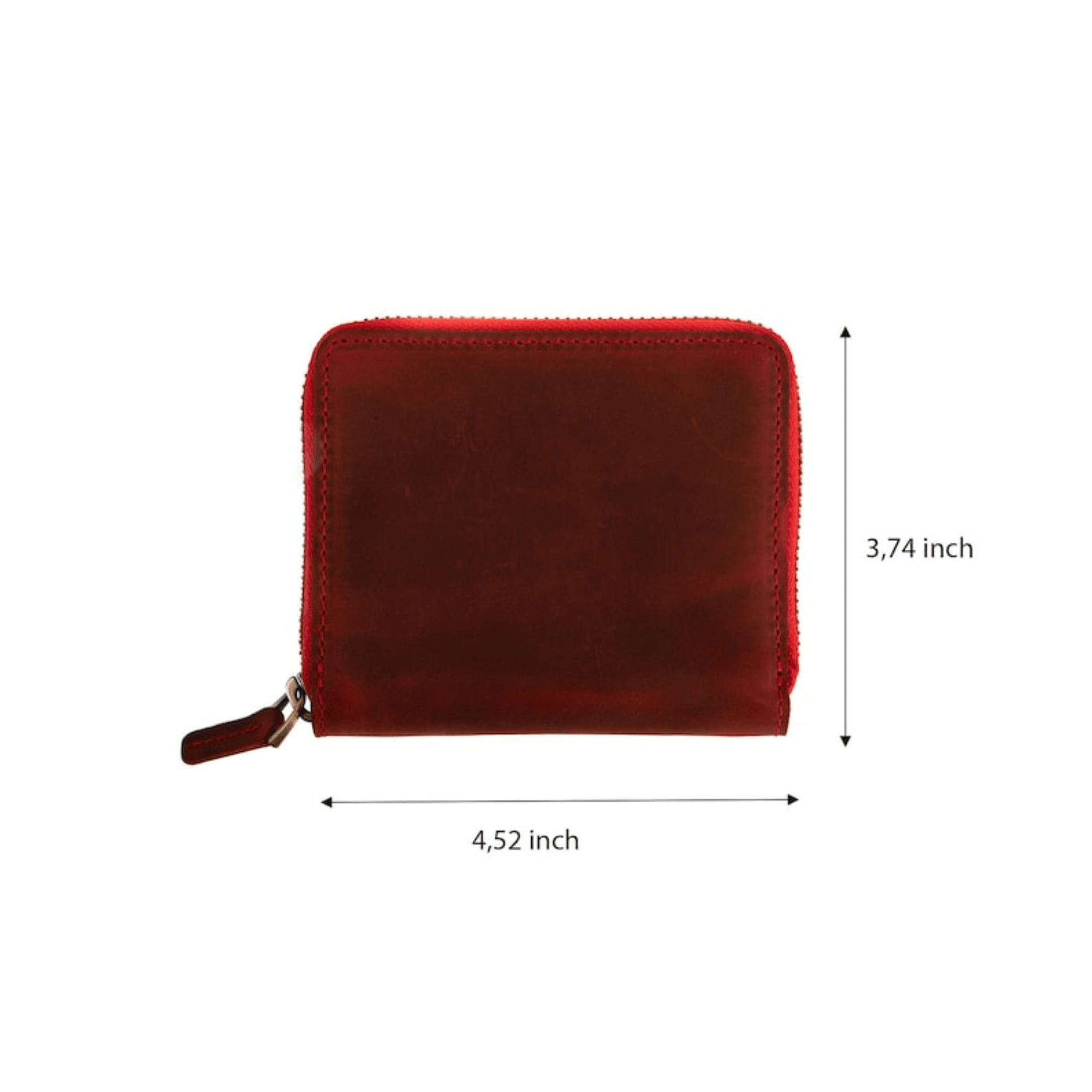 Handmade leather zipper wallet - Leather Shop Factory