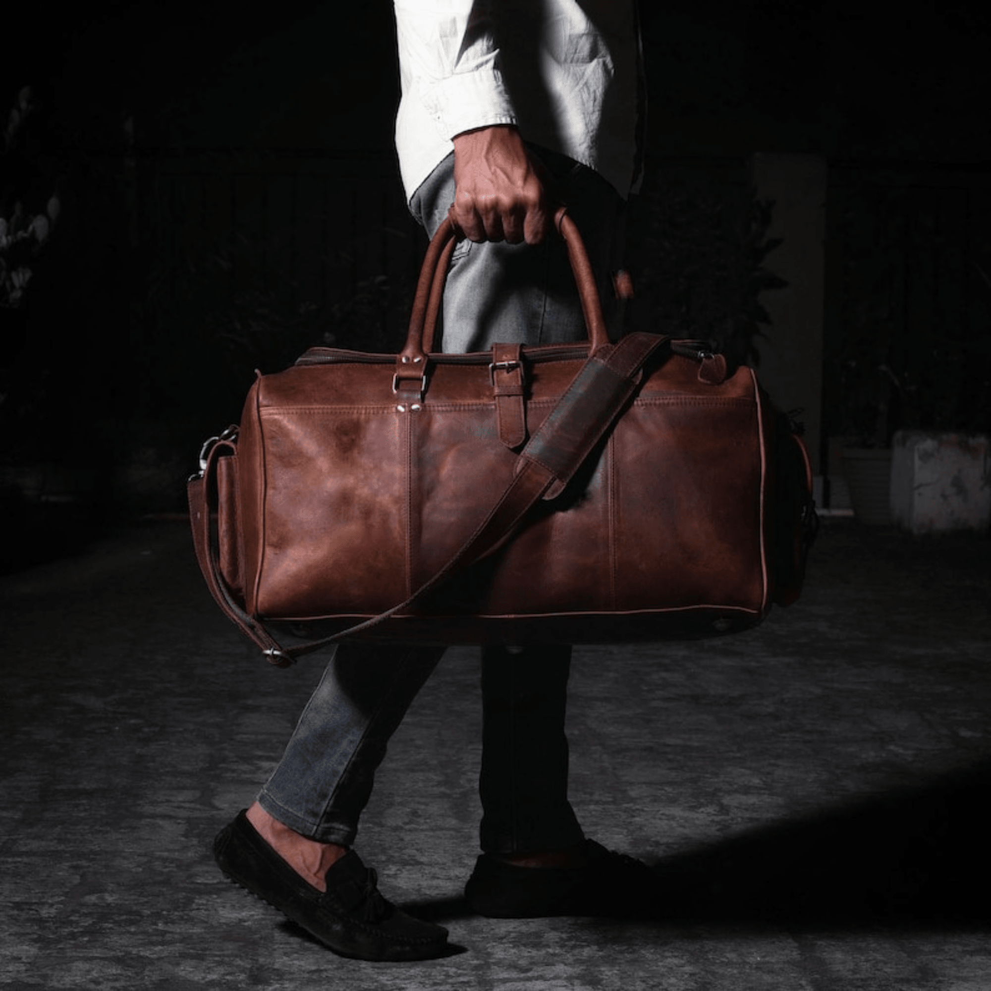 Indian Heritage Voyager Weekender - Leather Shop Factory