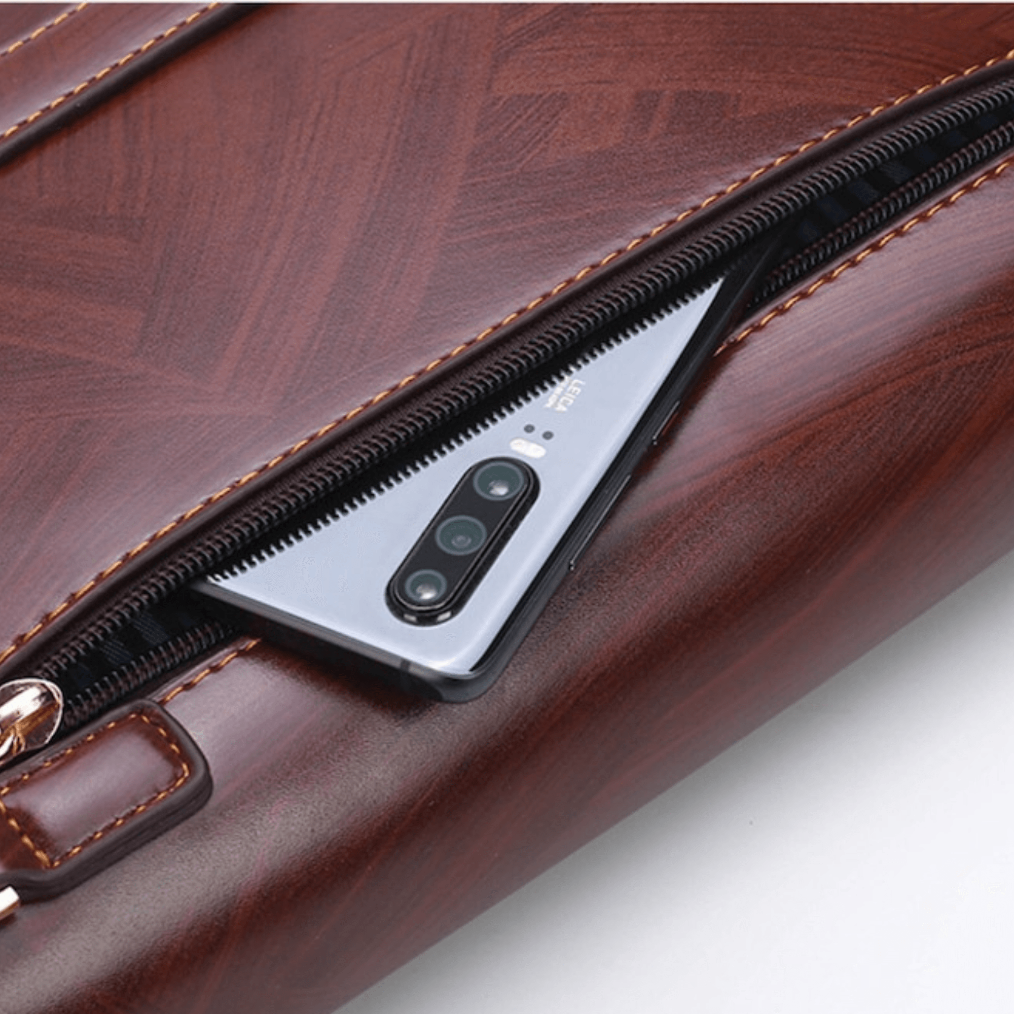 Handcrafted phone leather clutch wallet
