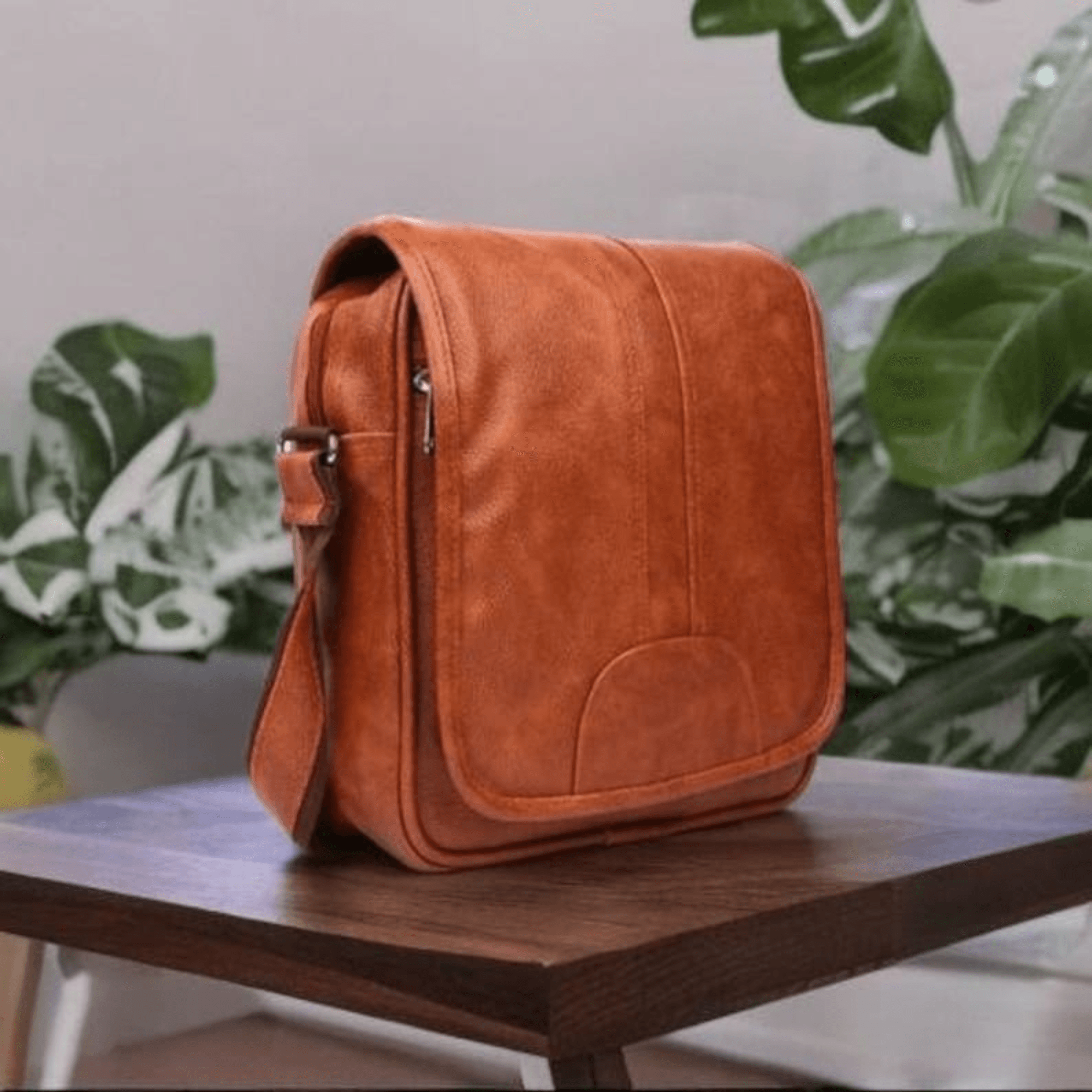 Vegan Leather Sling Bag - Leather Shop Factory