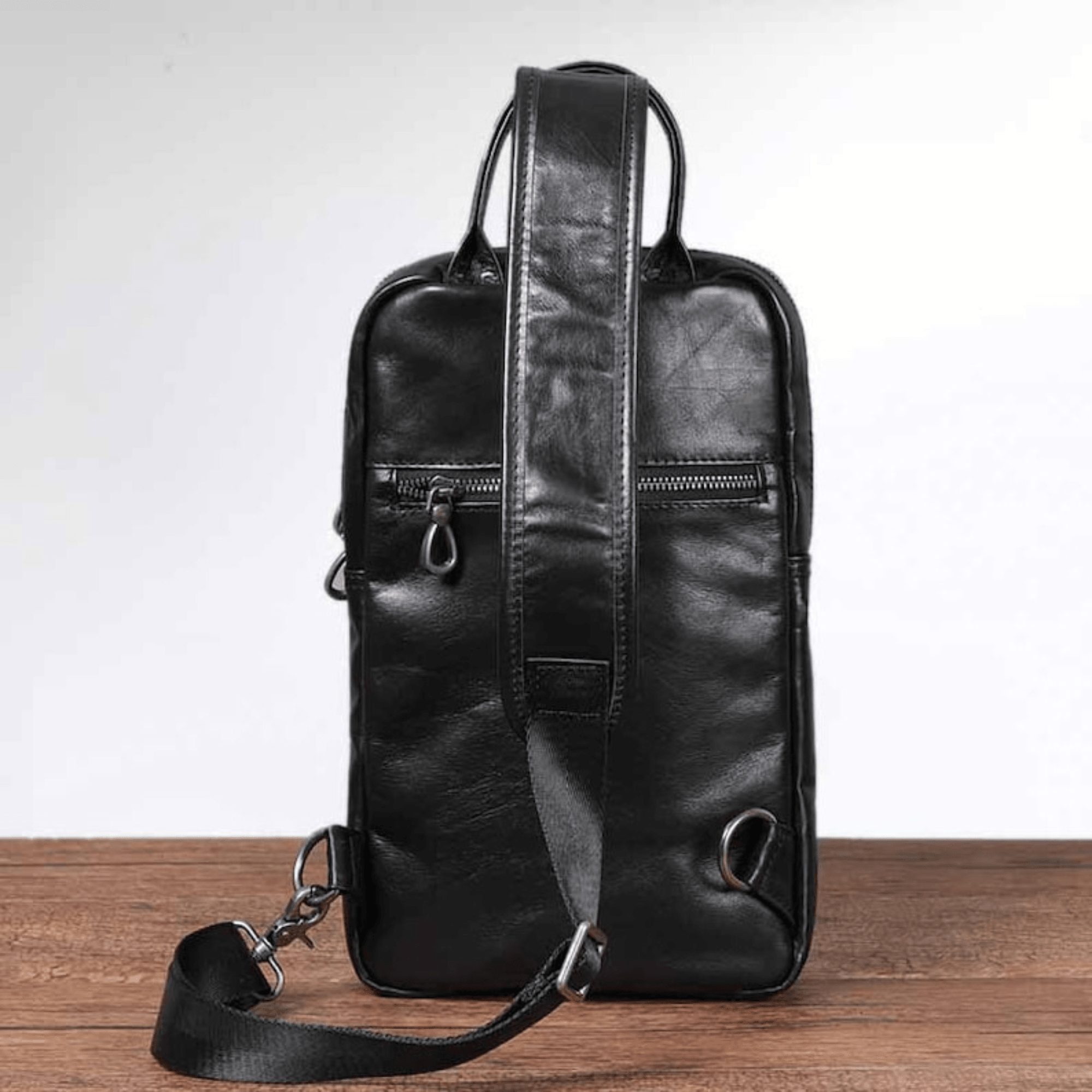 Leather sling bag for men - Leather Shop Factory