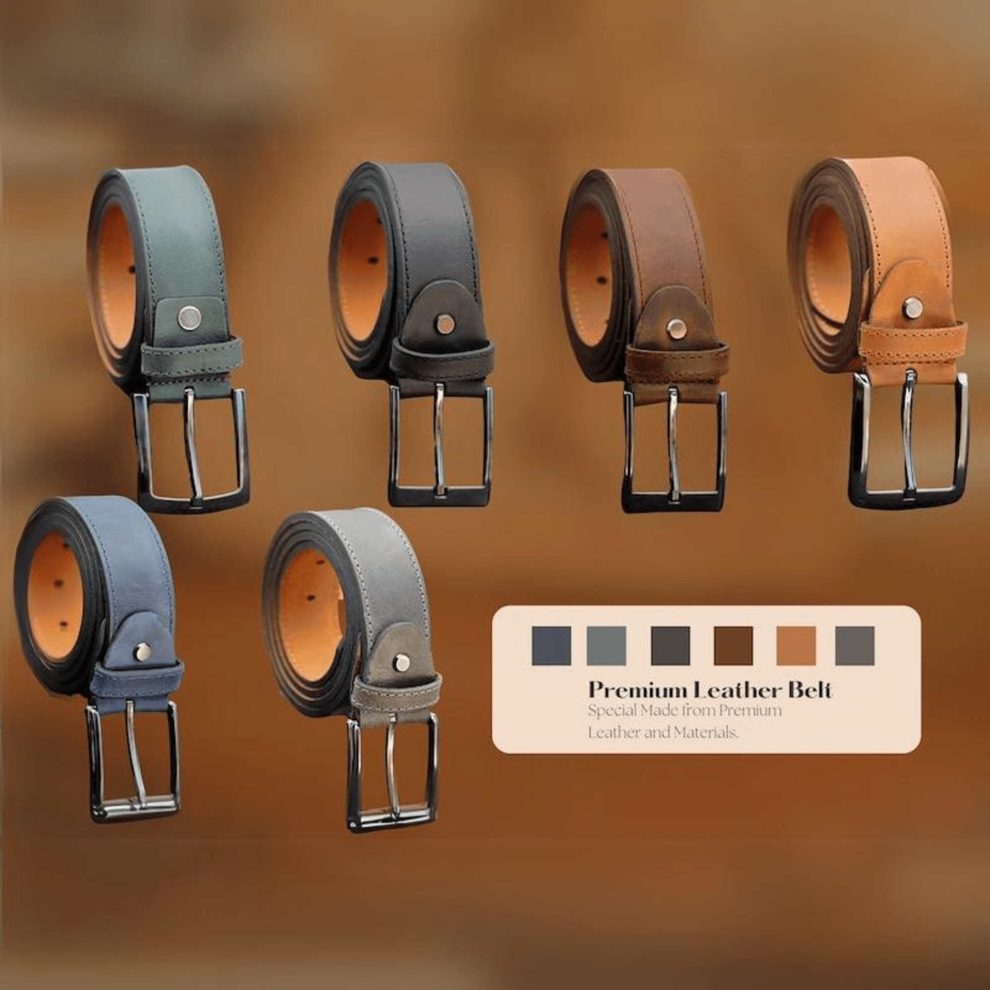 Personalized Mens Black Leather Belt - Leather Shop Factory