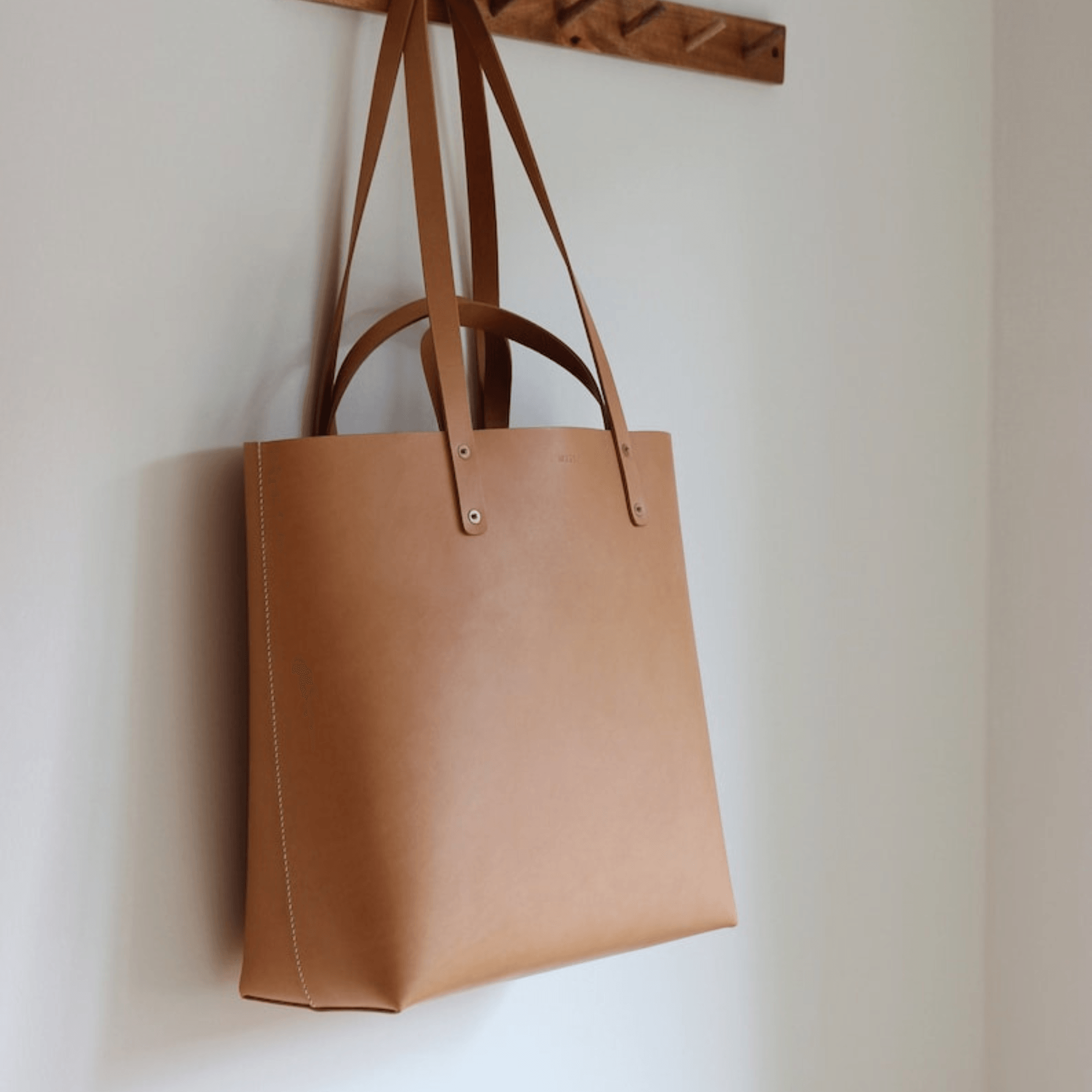 Leather shopper natural - Leather Shop Factory