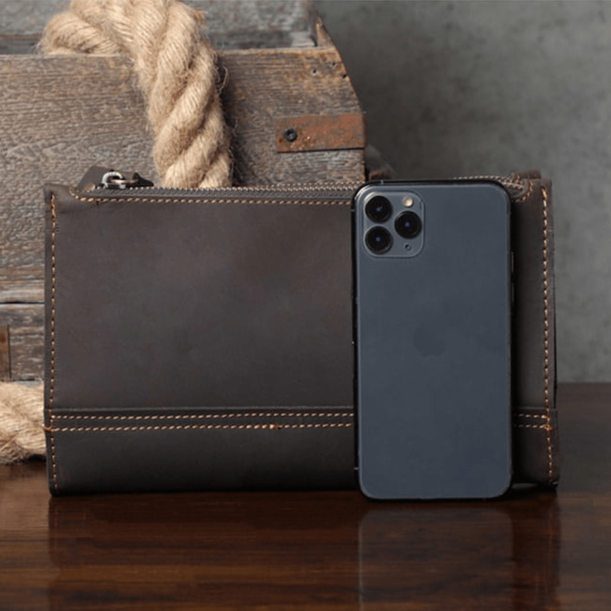 Leather phone clutch stylish - Leather Shop Factory