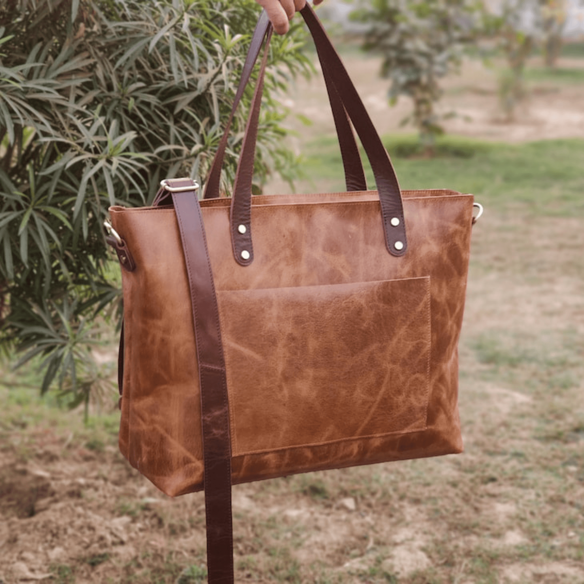 Leather tote bag for women large leather - Leather Shop Factory