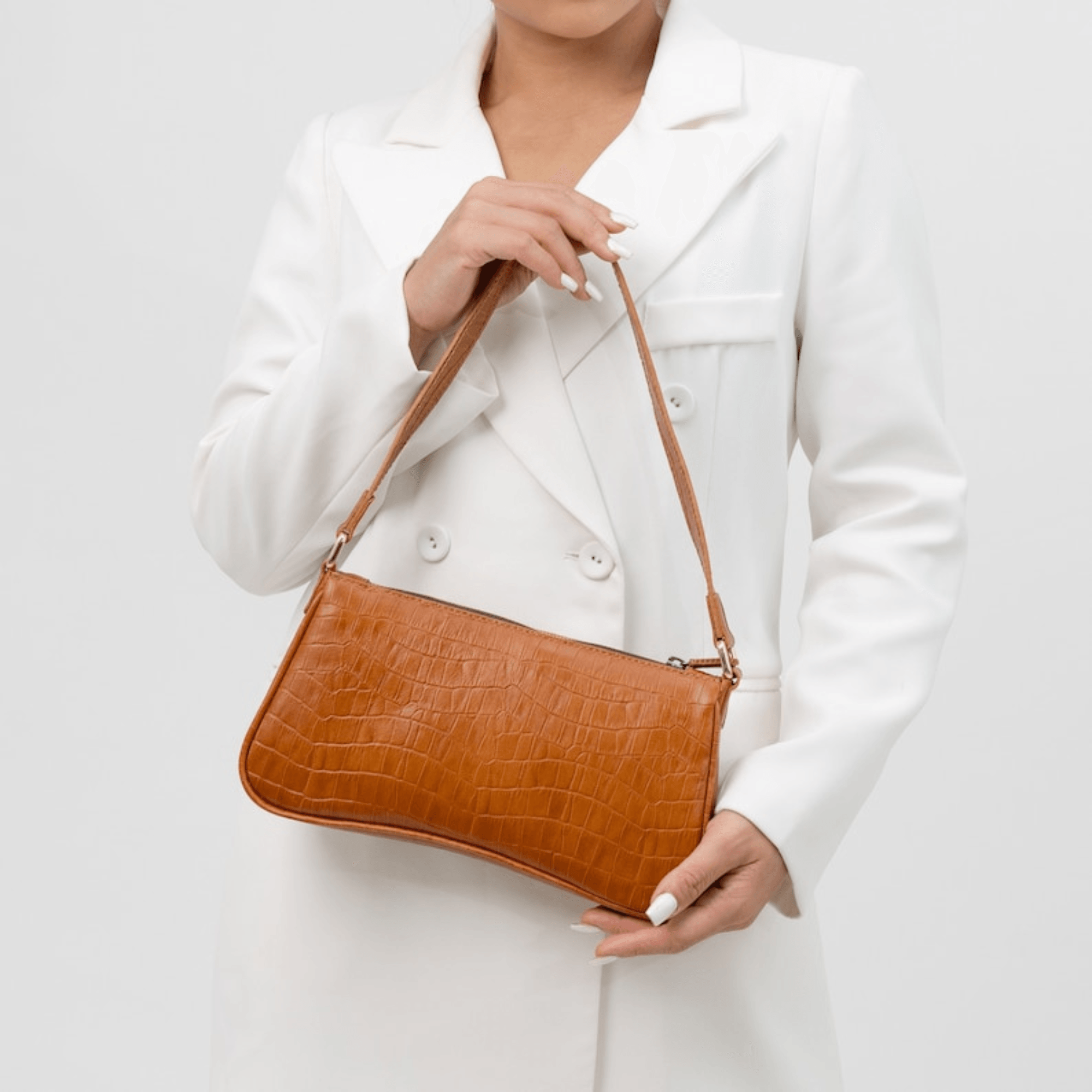Brown with Black Leather Bag - Leather Shop Factory