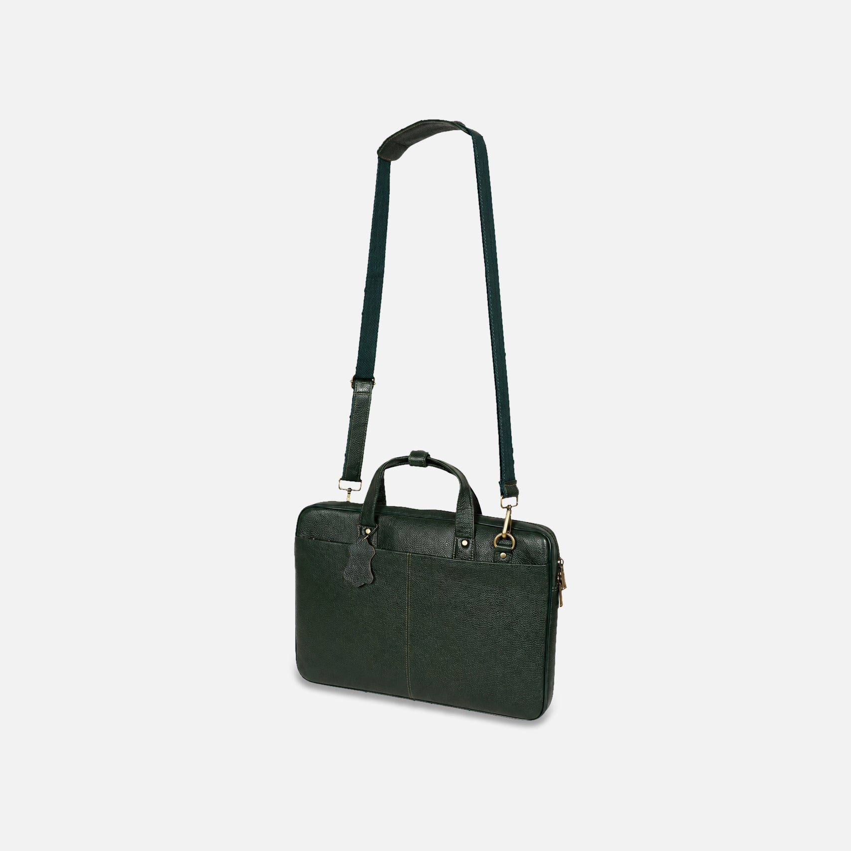 SIGNATURE LAPTOP BAG — GREEN