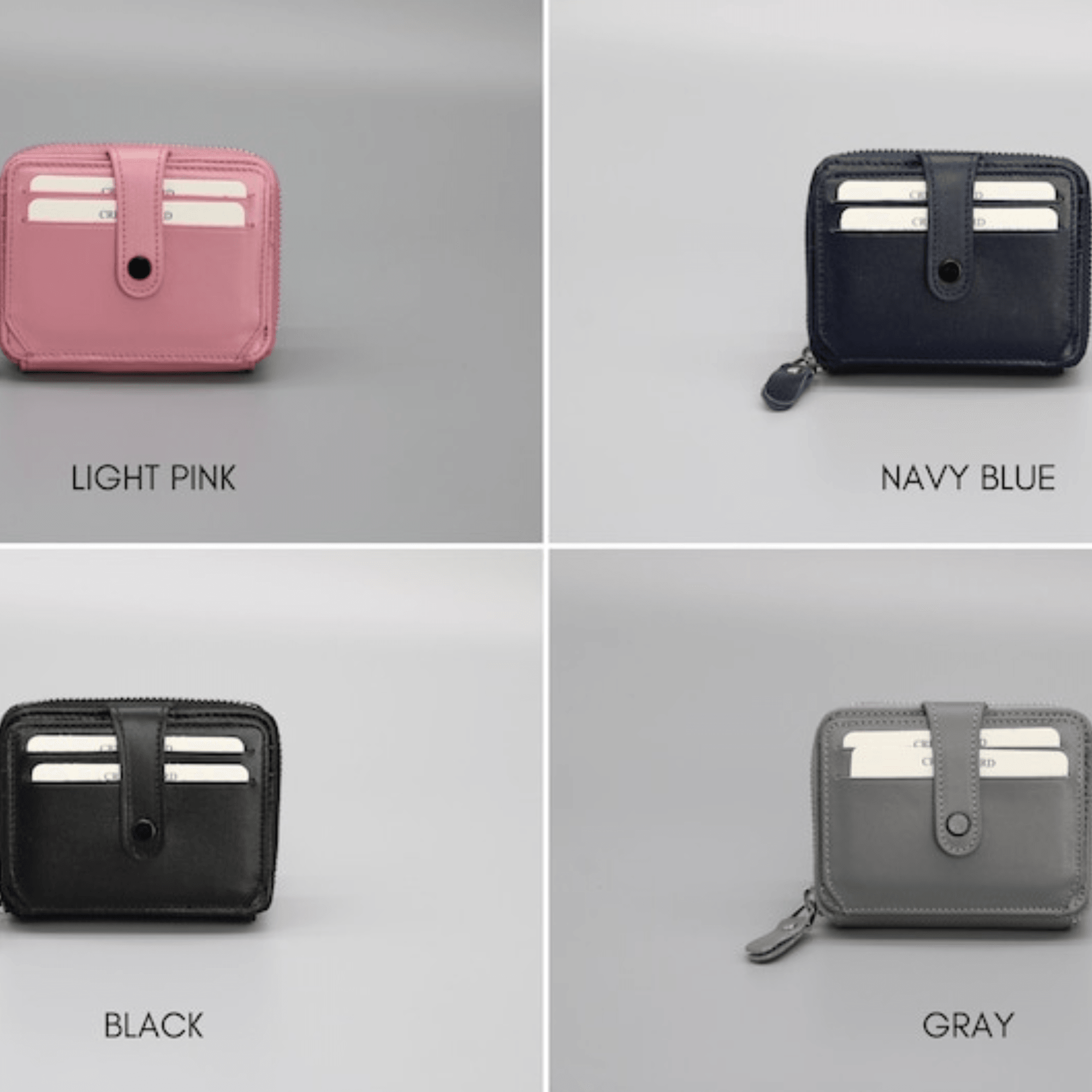 Personalized minimal leather wallet - Leather Shop Factory