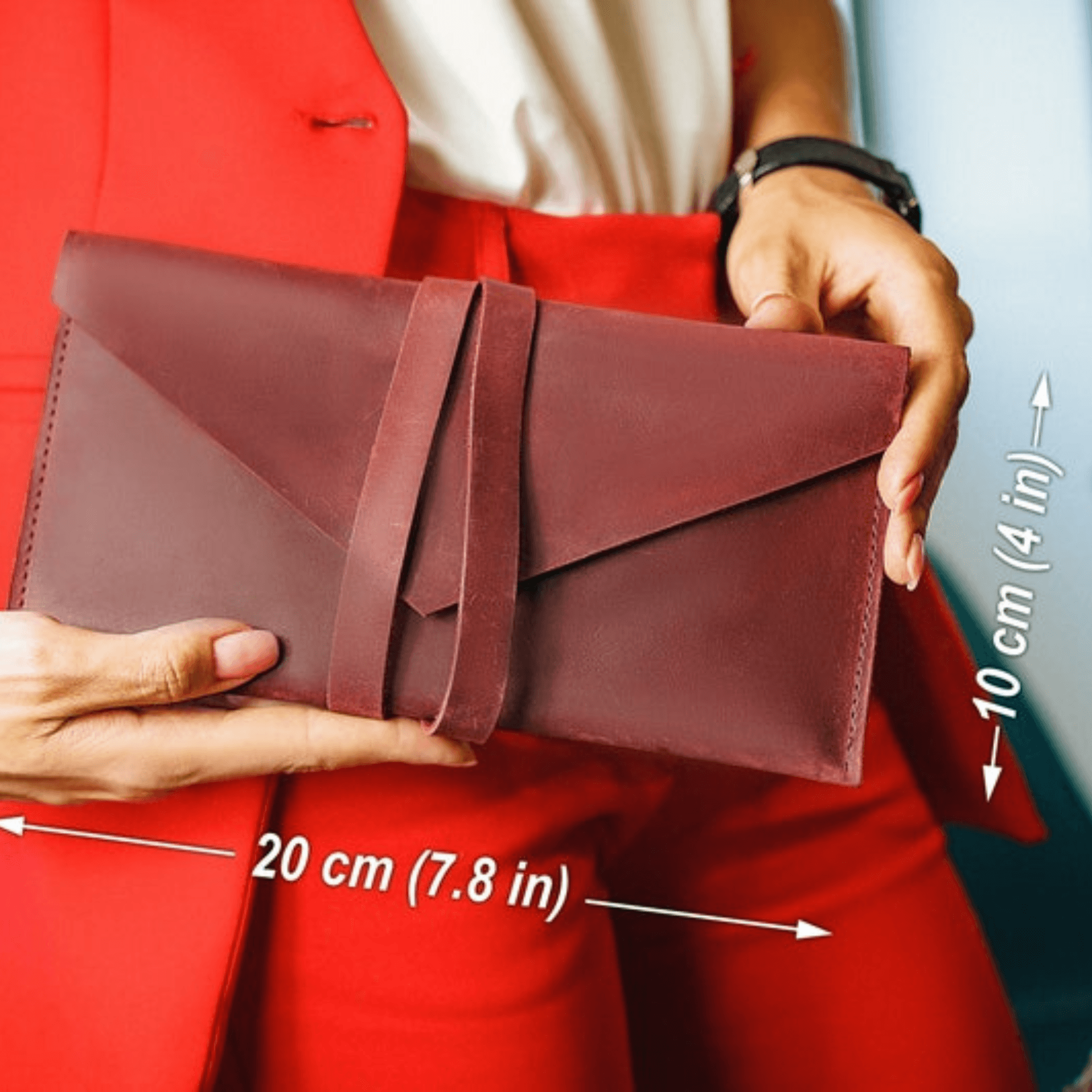 Elysian Elegance: Women's Compact Clutch Wallet - Leather Shop Factory