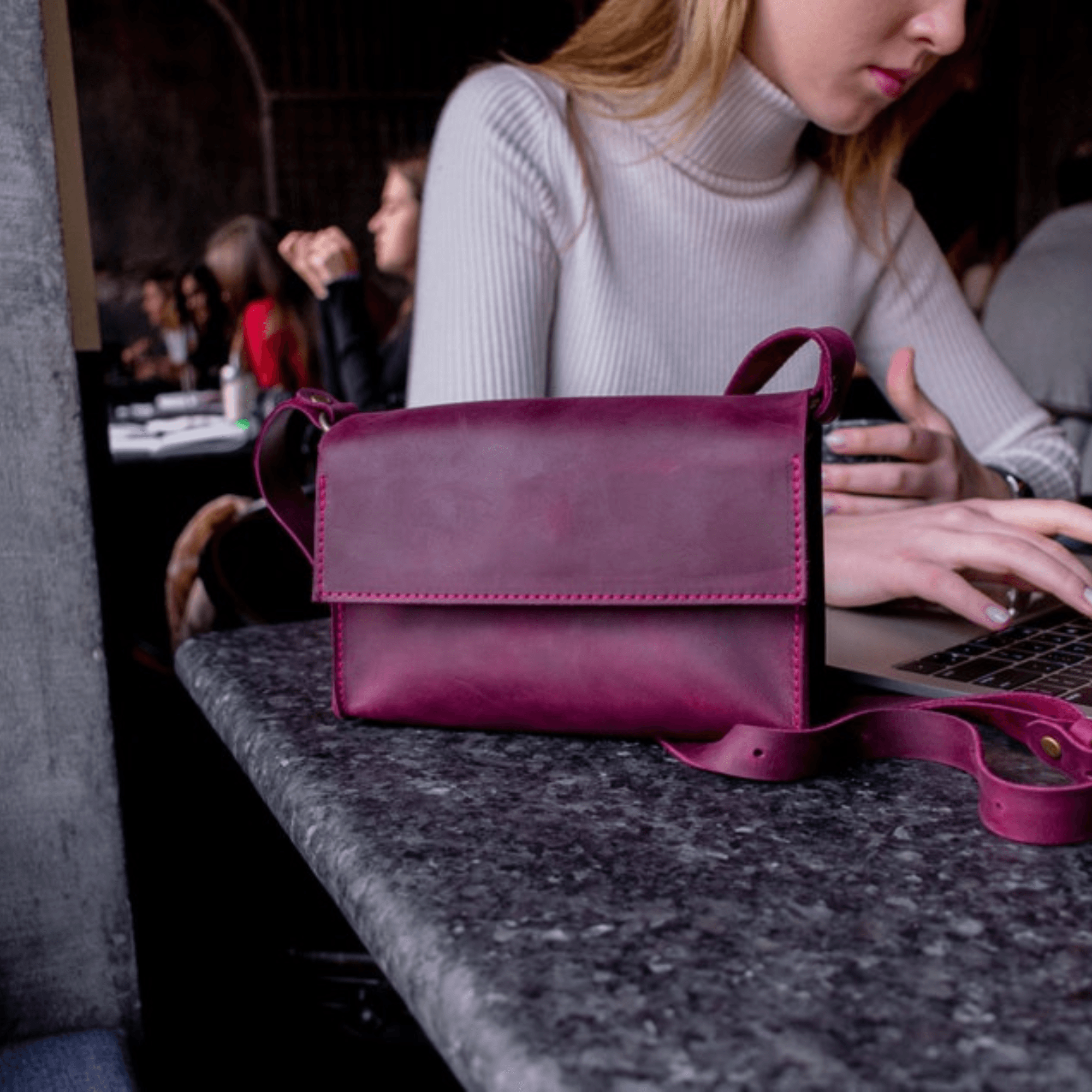 Elegant Leather Clutch - Timeless Elegance - Leather Shop Factory