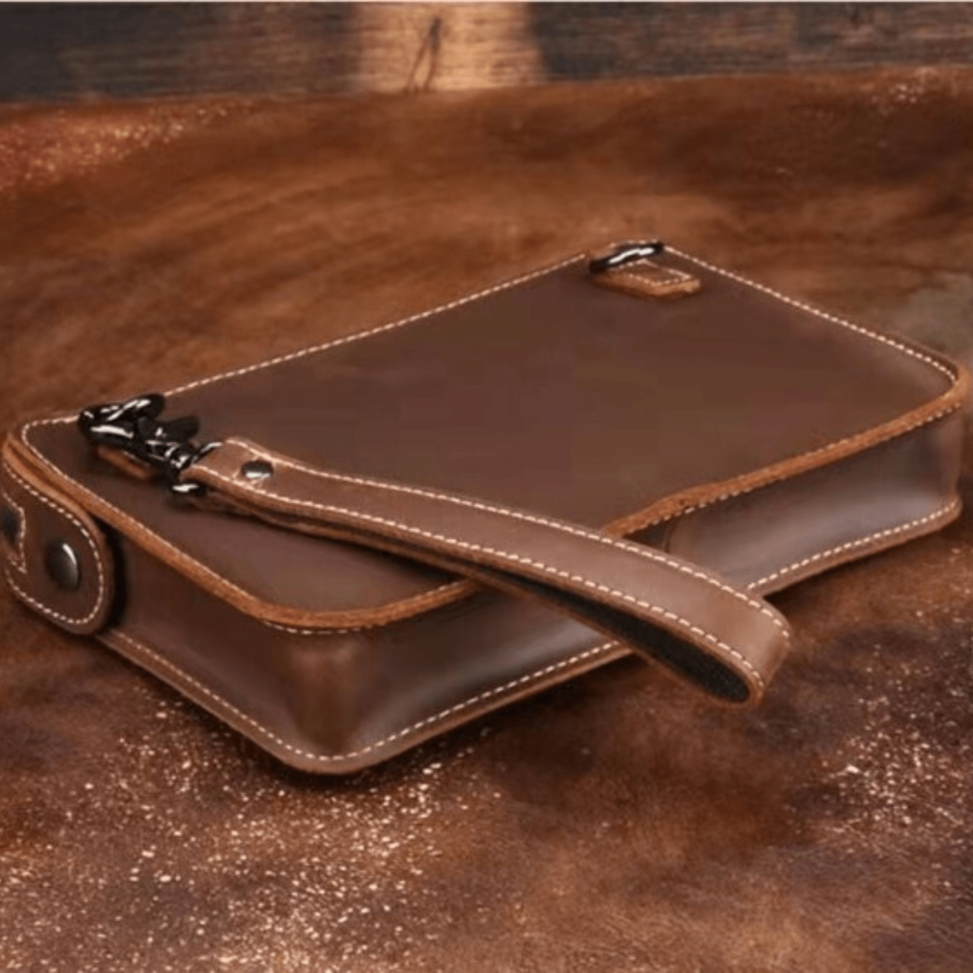 Men's Leather Clutch Bags - Leather Shop Factory