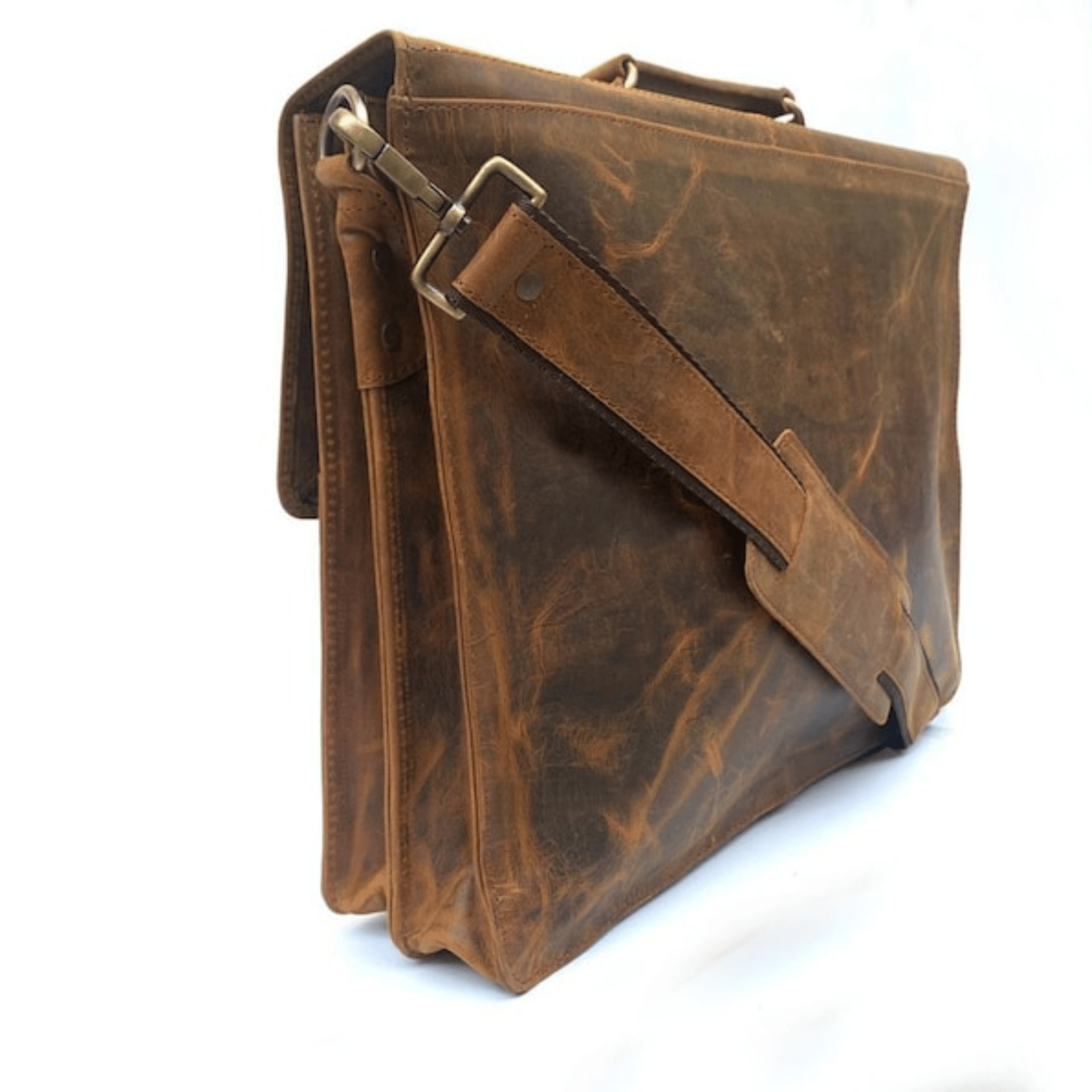 Indian Vintage Elegance Laptop Messenger - Leather Shop Factory