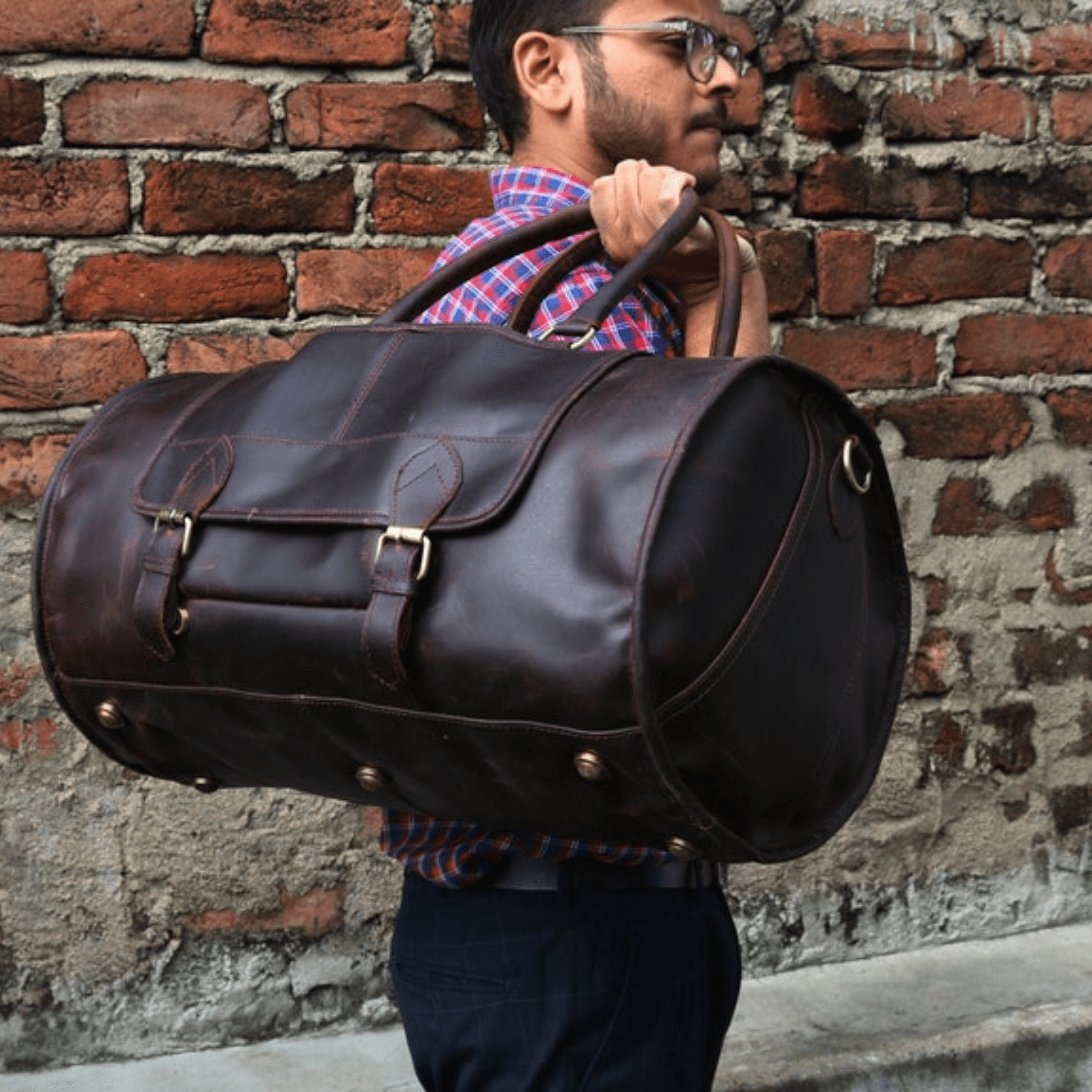 Indian Elegance Vintage Voyager Duffle - Leather Shop Factory
