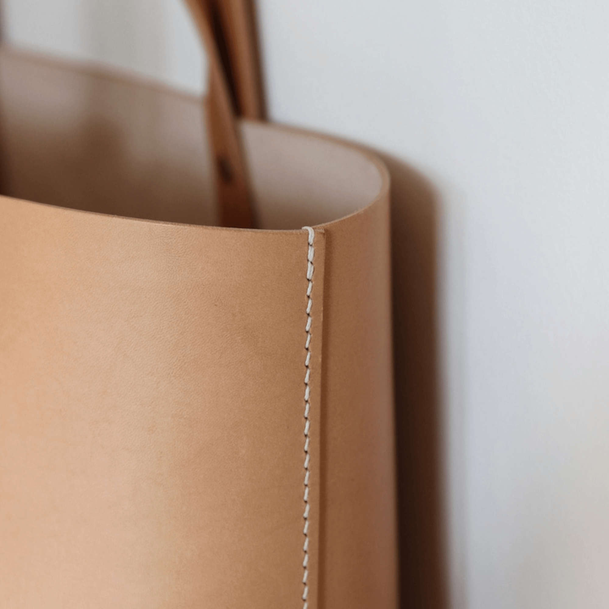 Leather shopper natural - Leather Shop Factory