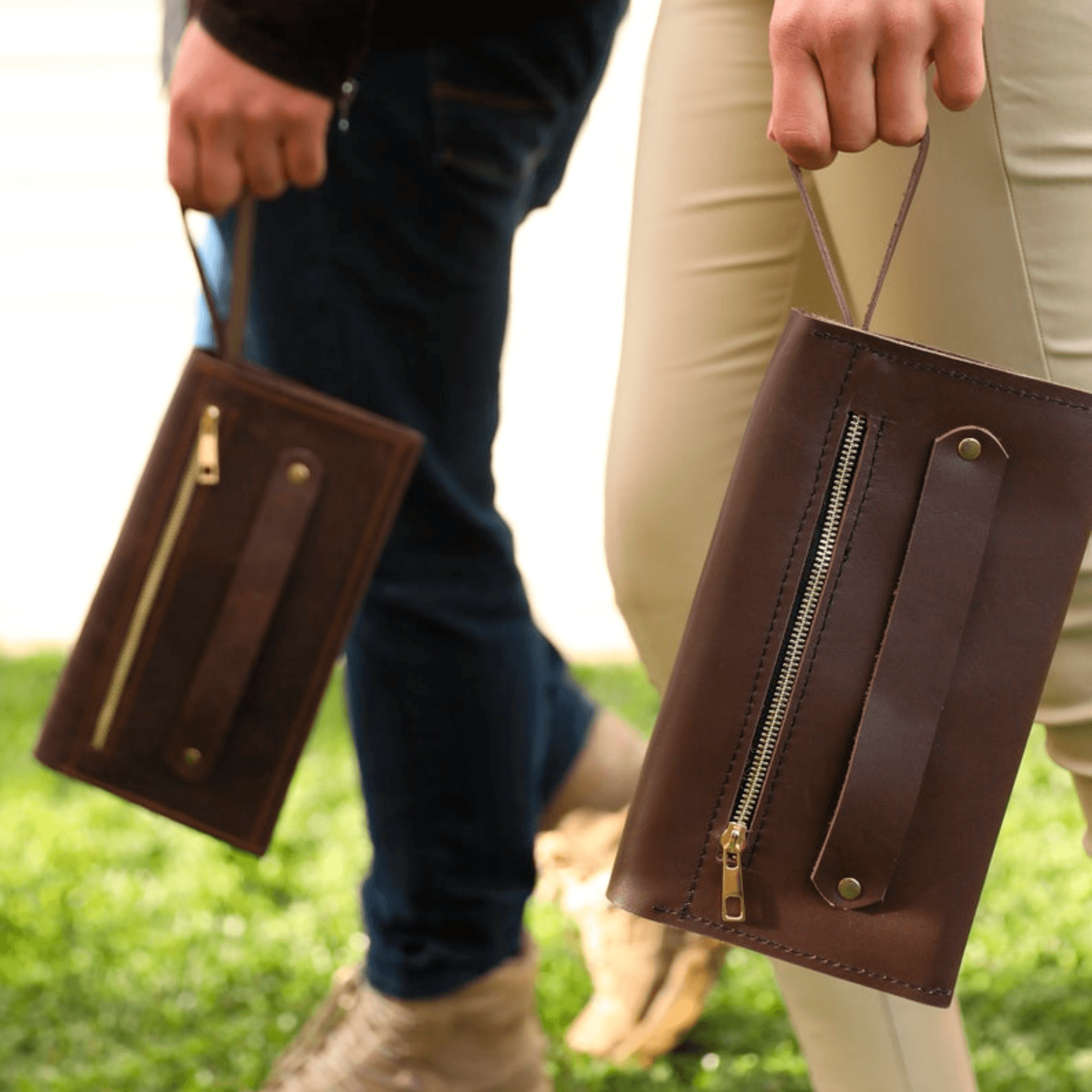 Unisex Clutch with handle - Leather Shop Factory