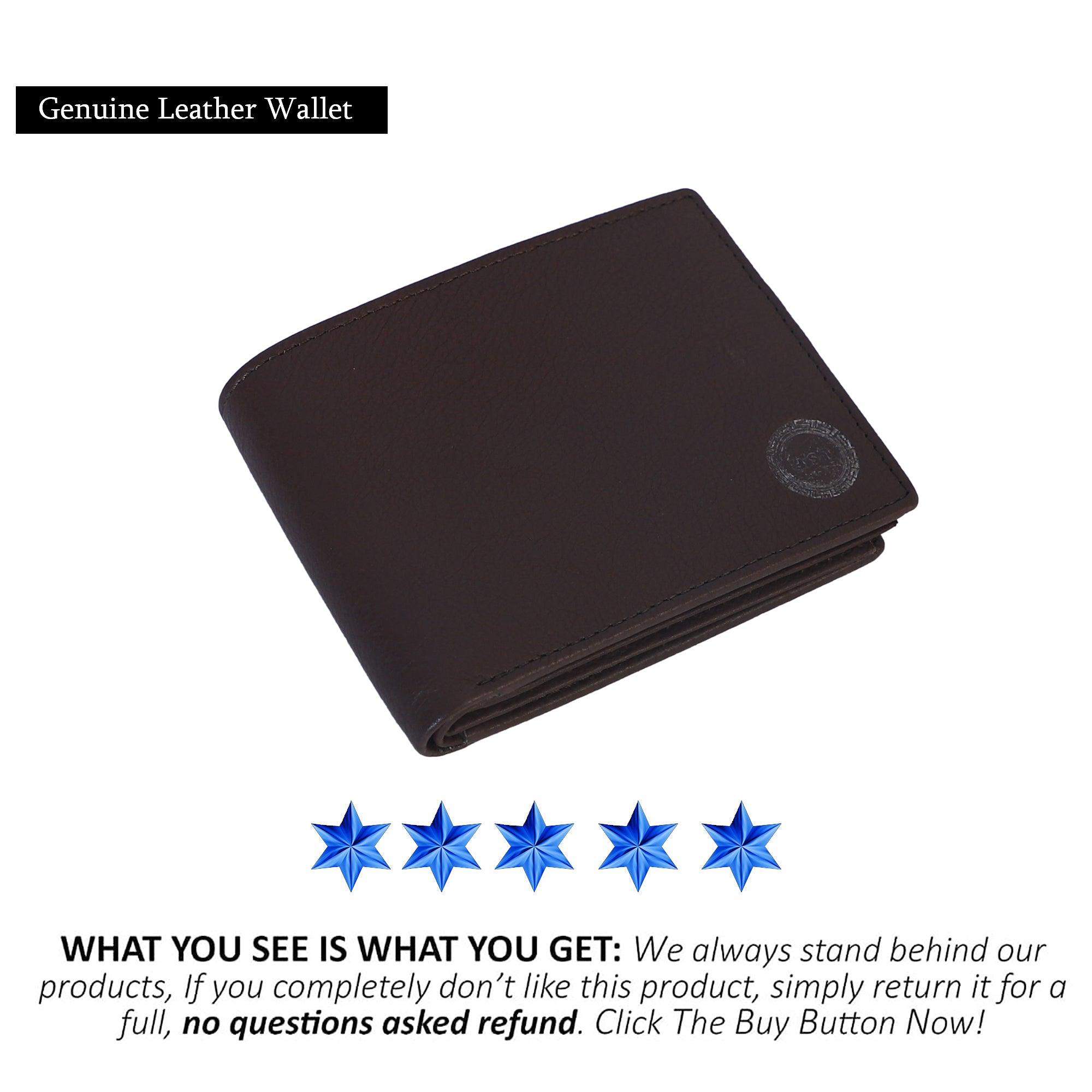 Bifold Nappa Double Flap BRW - Leather Shop Factory