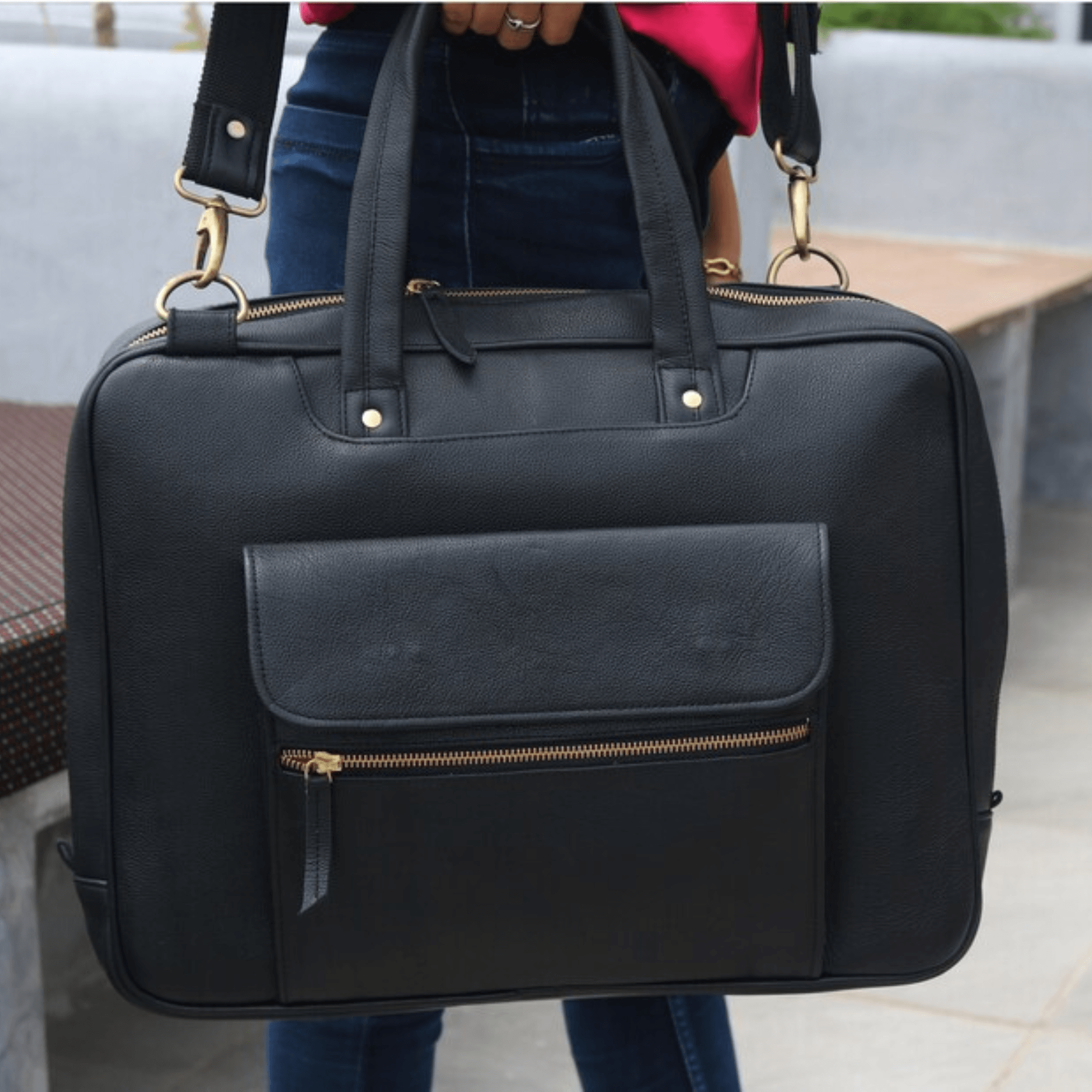 Elegant India Leather Laptop Briefcase - Leather Shop Factory