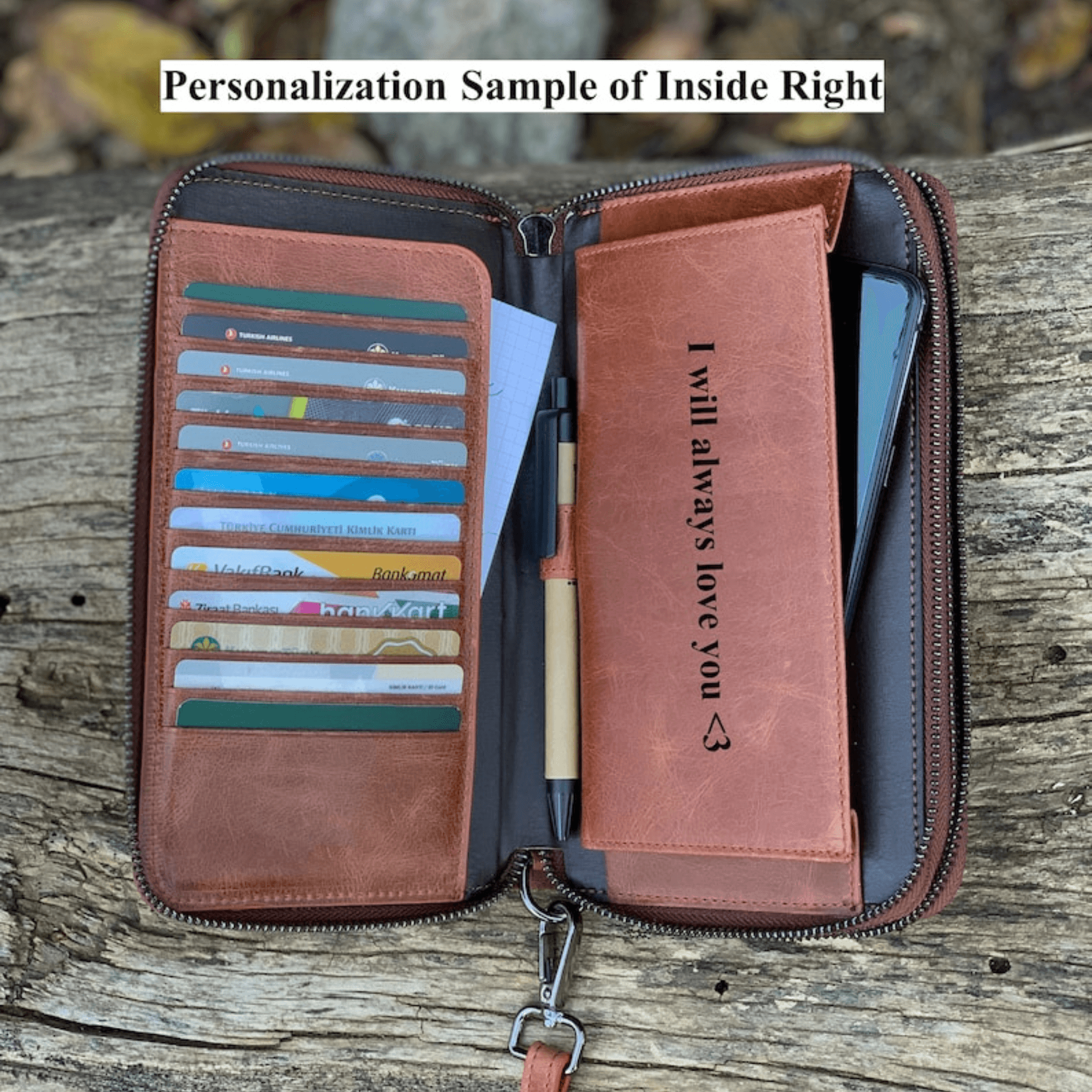 India-Made Luxury Double Zip Around Leather Wallet - Leather Shop Factory