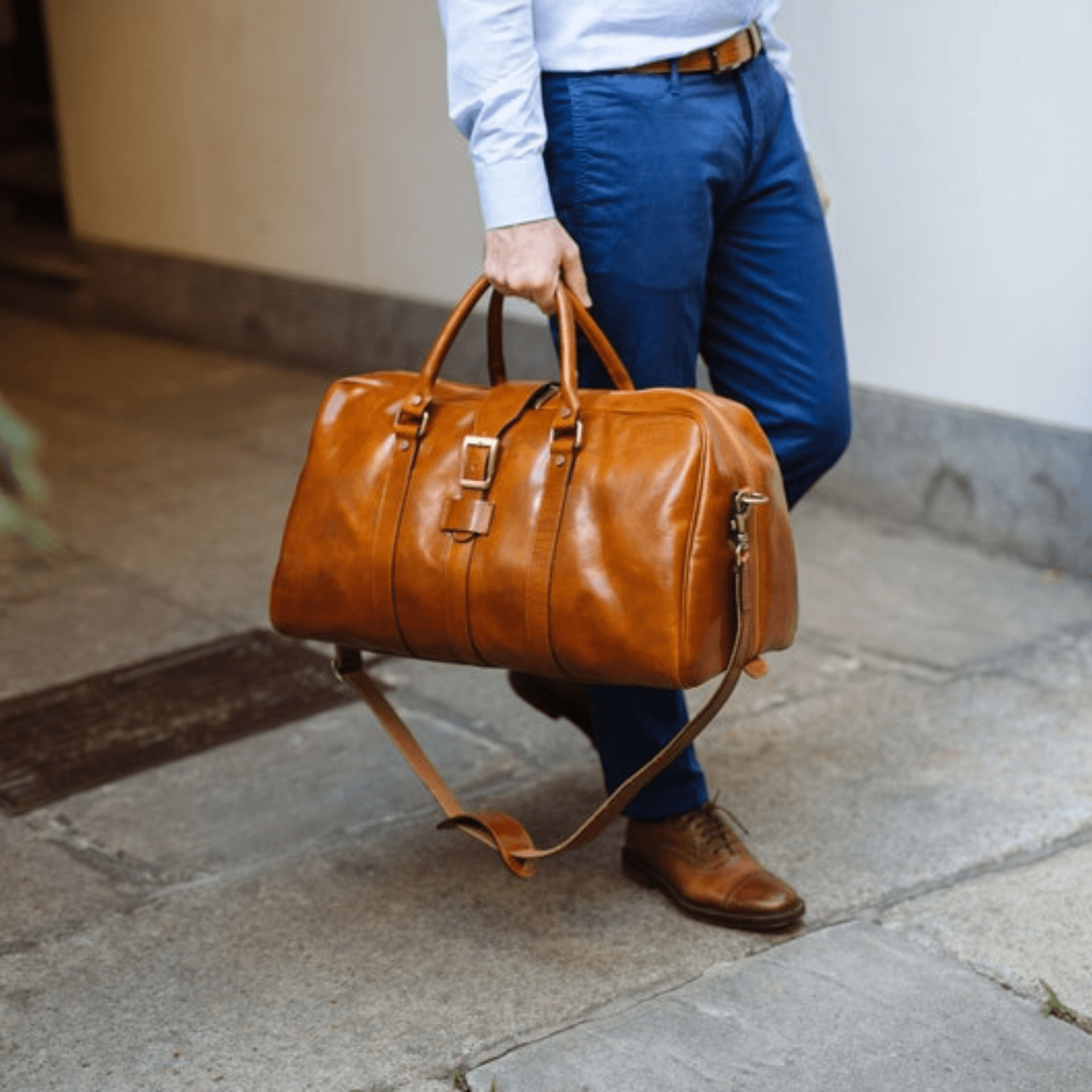 Elysian Voyager Leather Weekender - Leather Shop Factory