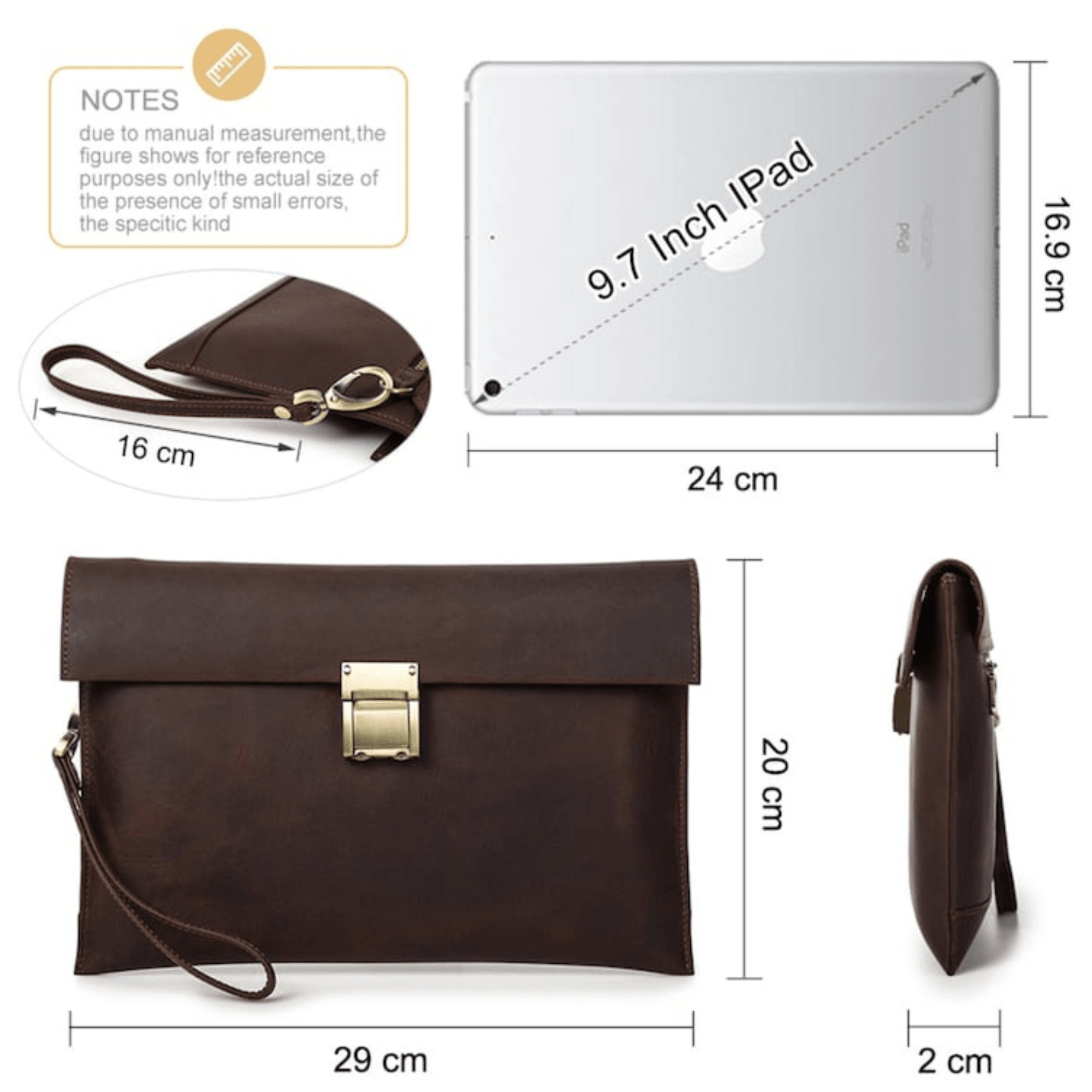Mens leather clutches mobile phone bag - Leather Shop Factory