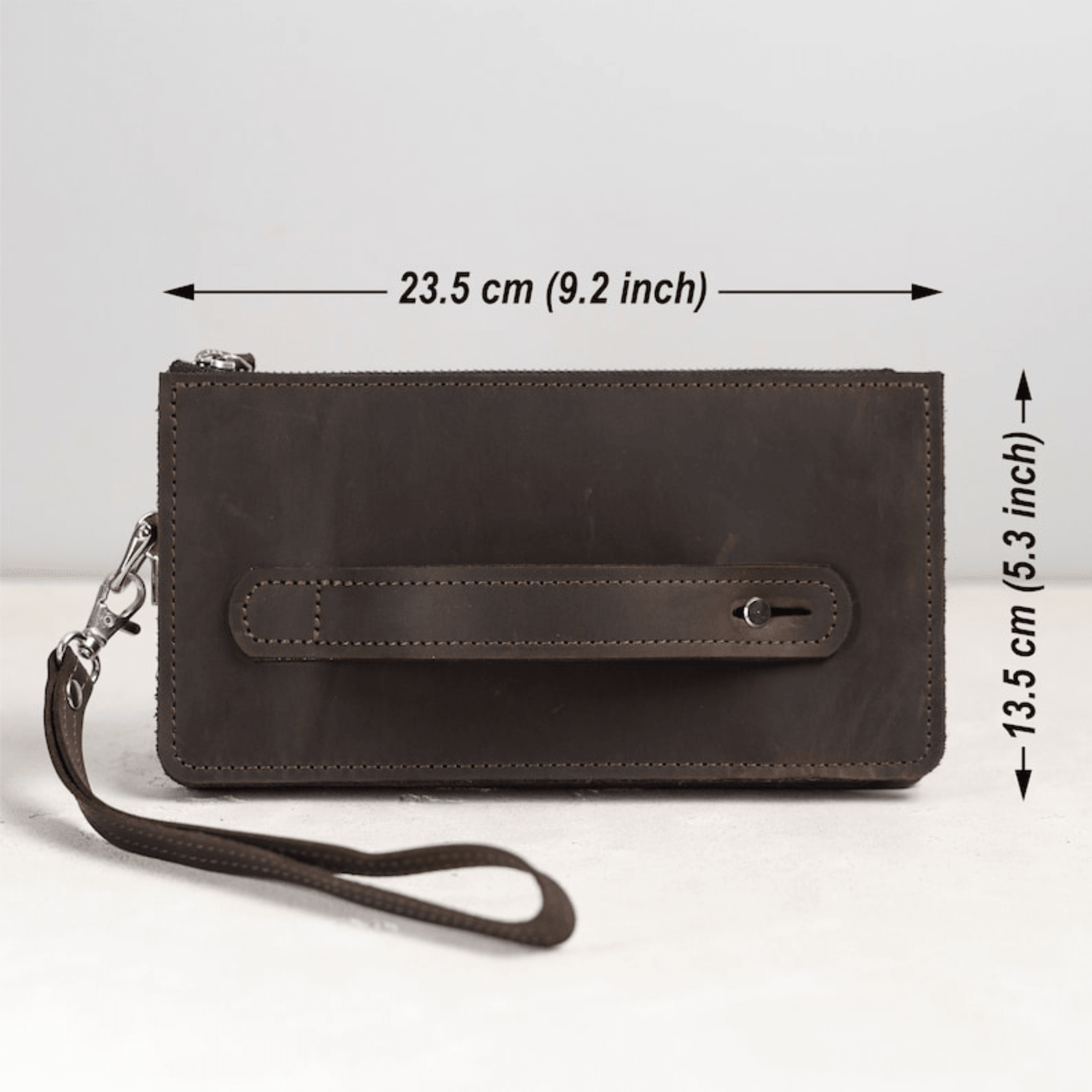 Leather wristlet walletmen clutch
