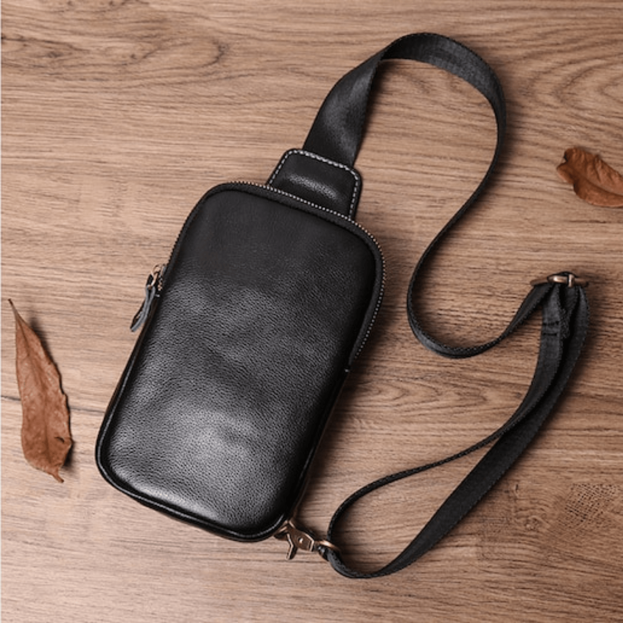 Gift for Christmas Leather Sling Bag - Leather Shop Factory