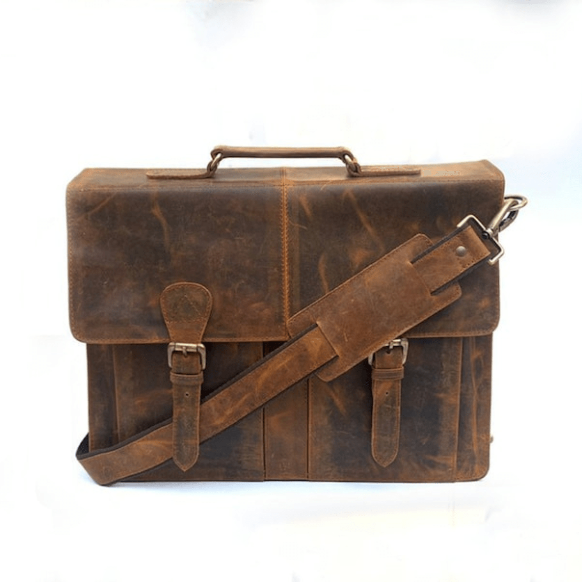 Indian Vintage Elegance Laptop Messenger - Leather Shop Factory