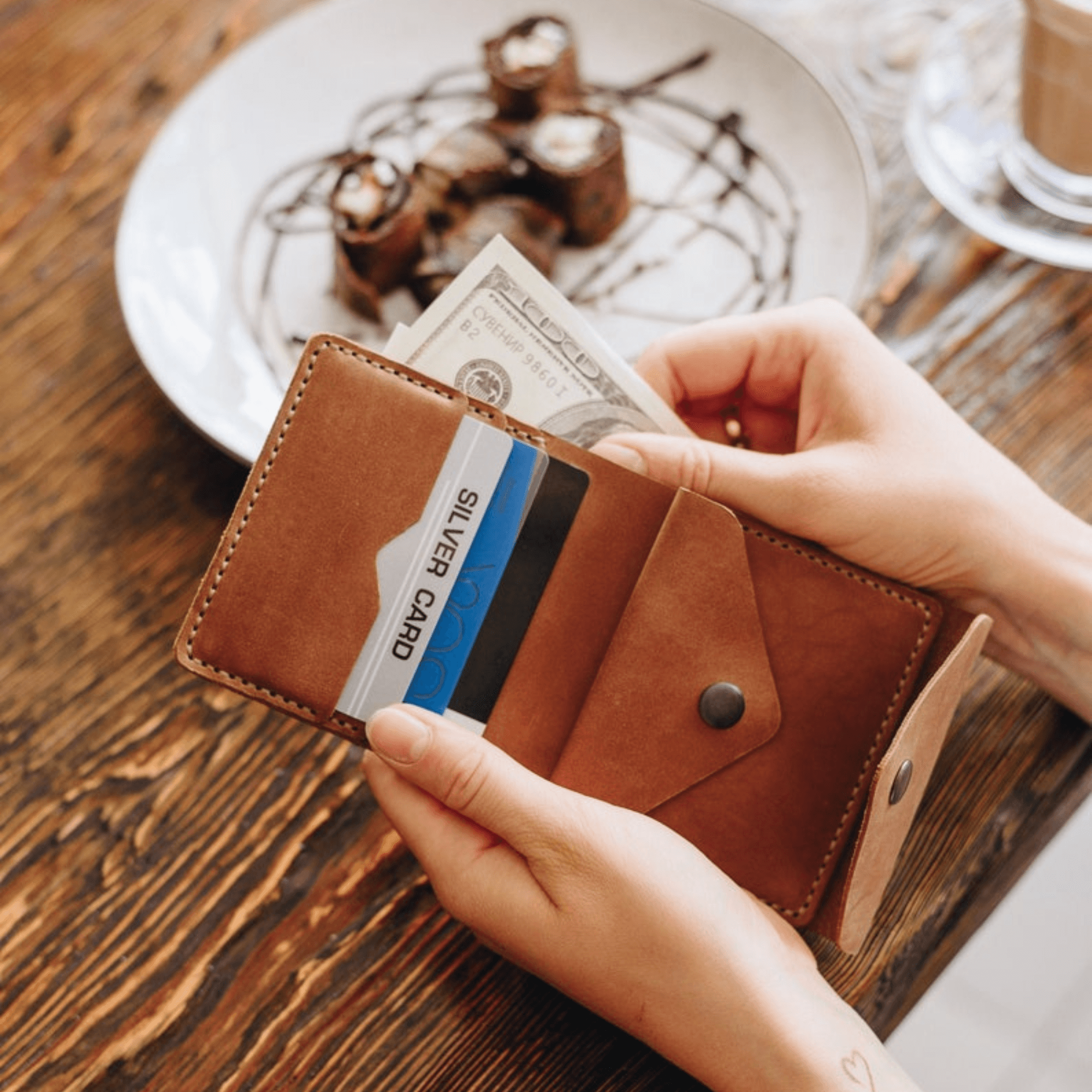 Cash Envelope Leather Wallet - Leather Shop Factory