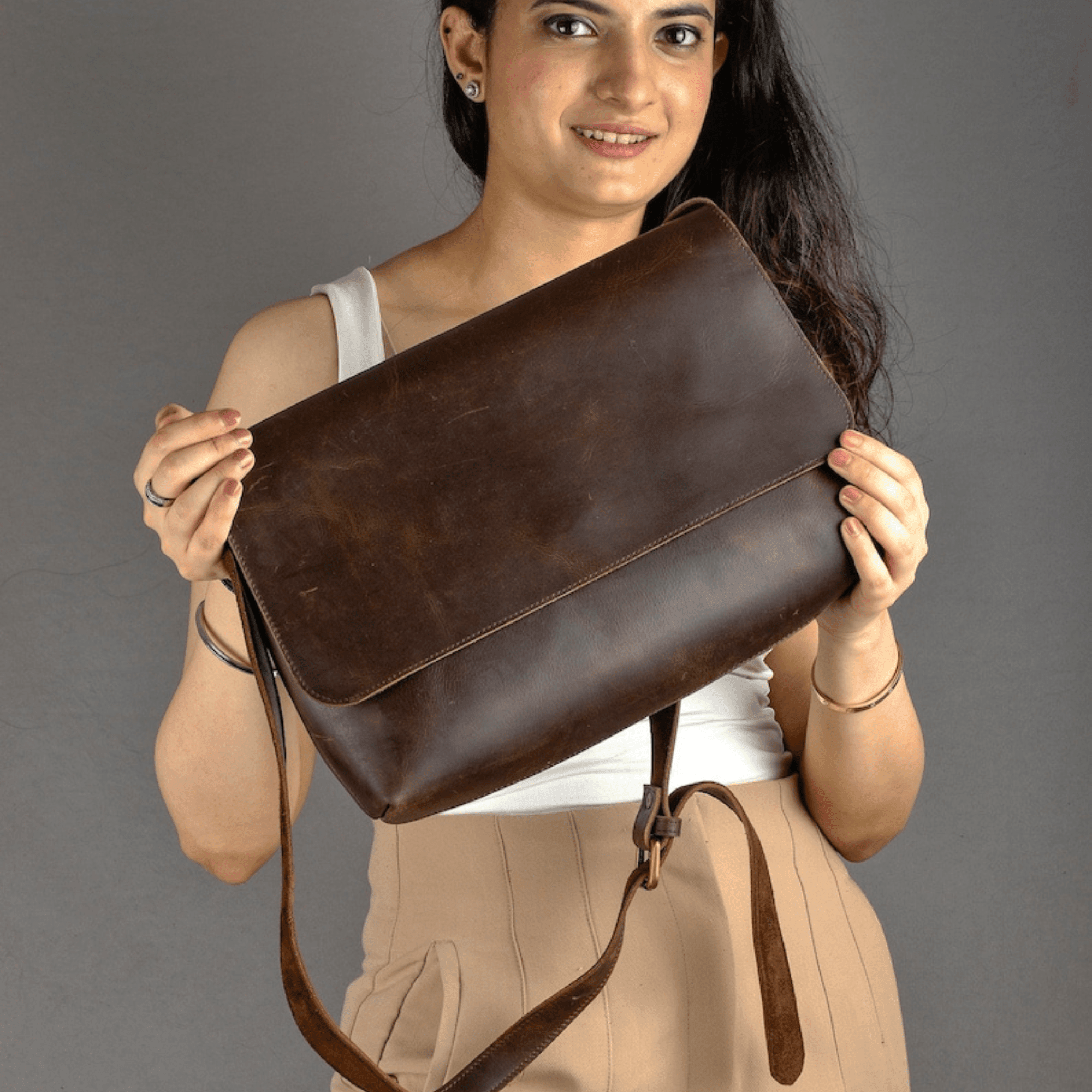 Leather crossbody bags for women Large crossbody bag - Leather Shop Factory