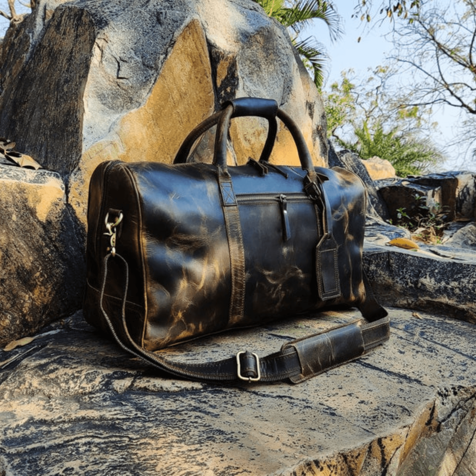 Elegant Voyager Duffle - Leather Shop Factory