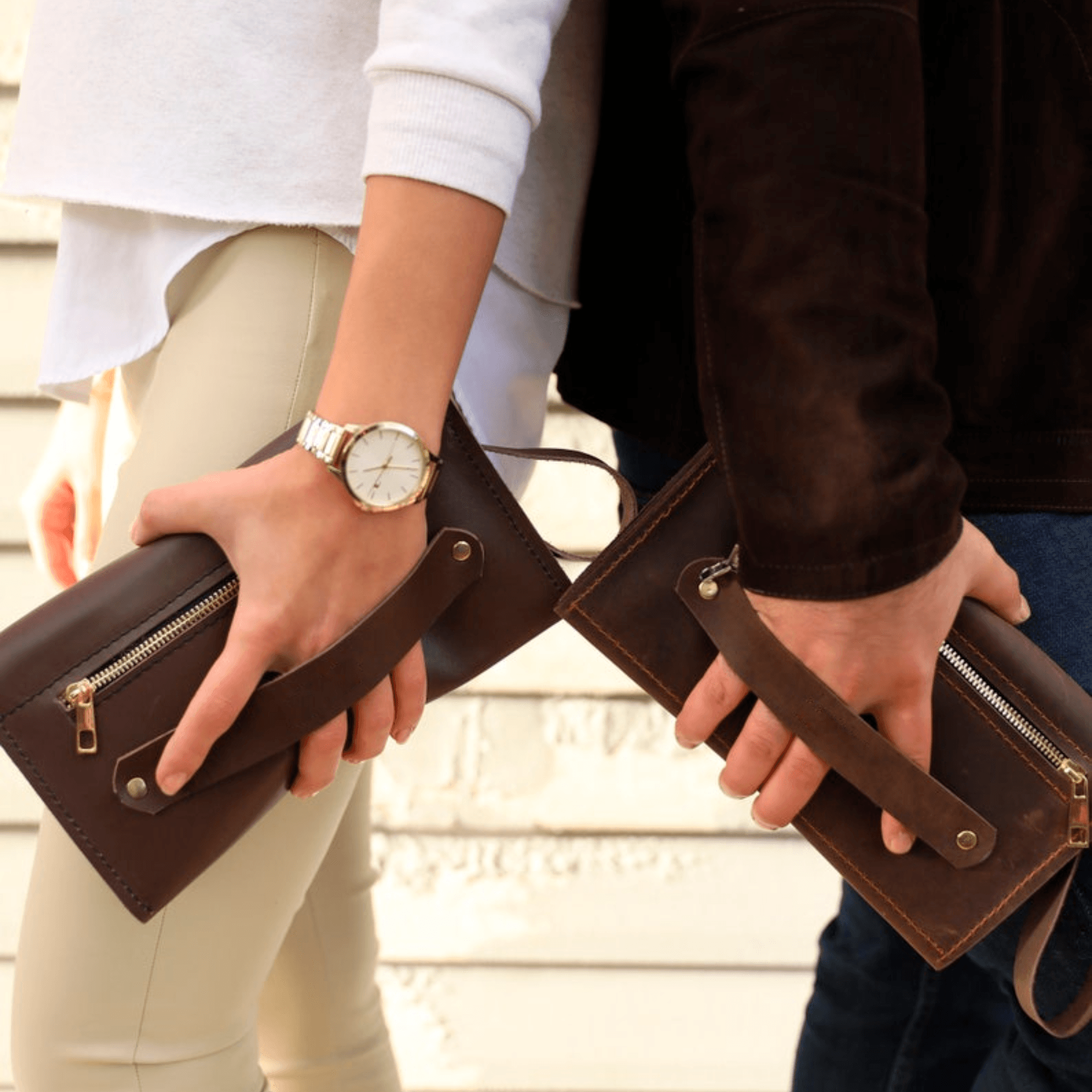 Unisex Clutch with handle - Leather Shop Factory