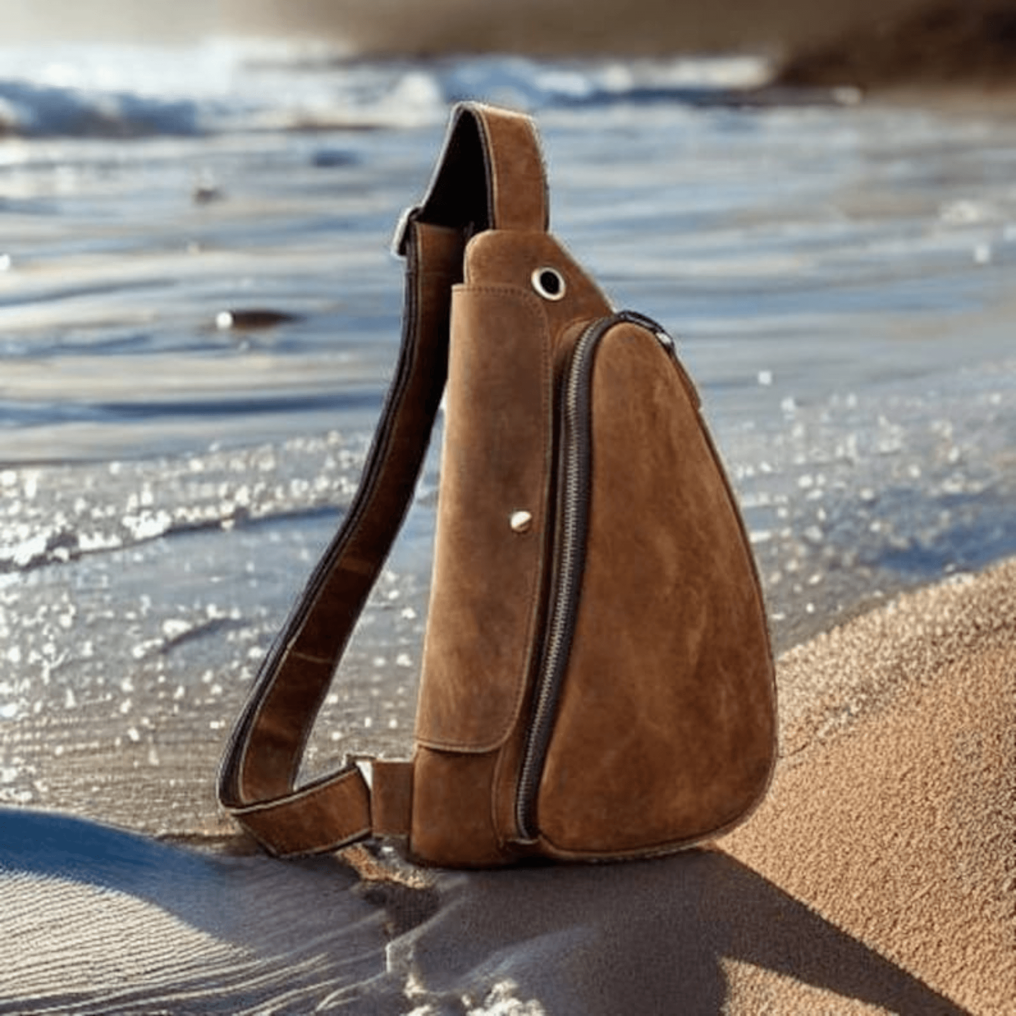 Genuine Leather Sling Bag for Men - Leather Shop Factory