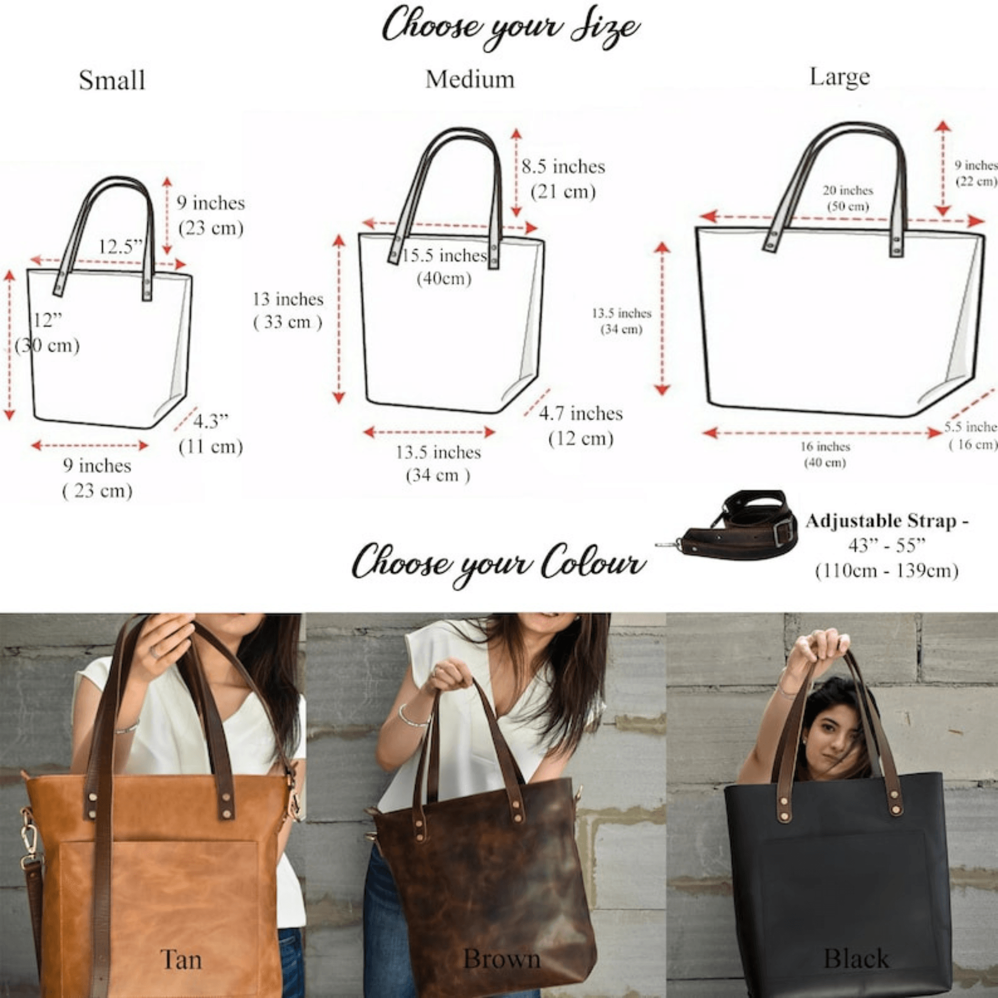 Leather tote bag for women gift large leather work bag Personalized purse - Leather Shop Factory