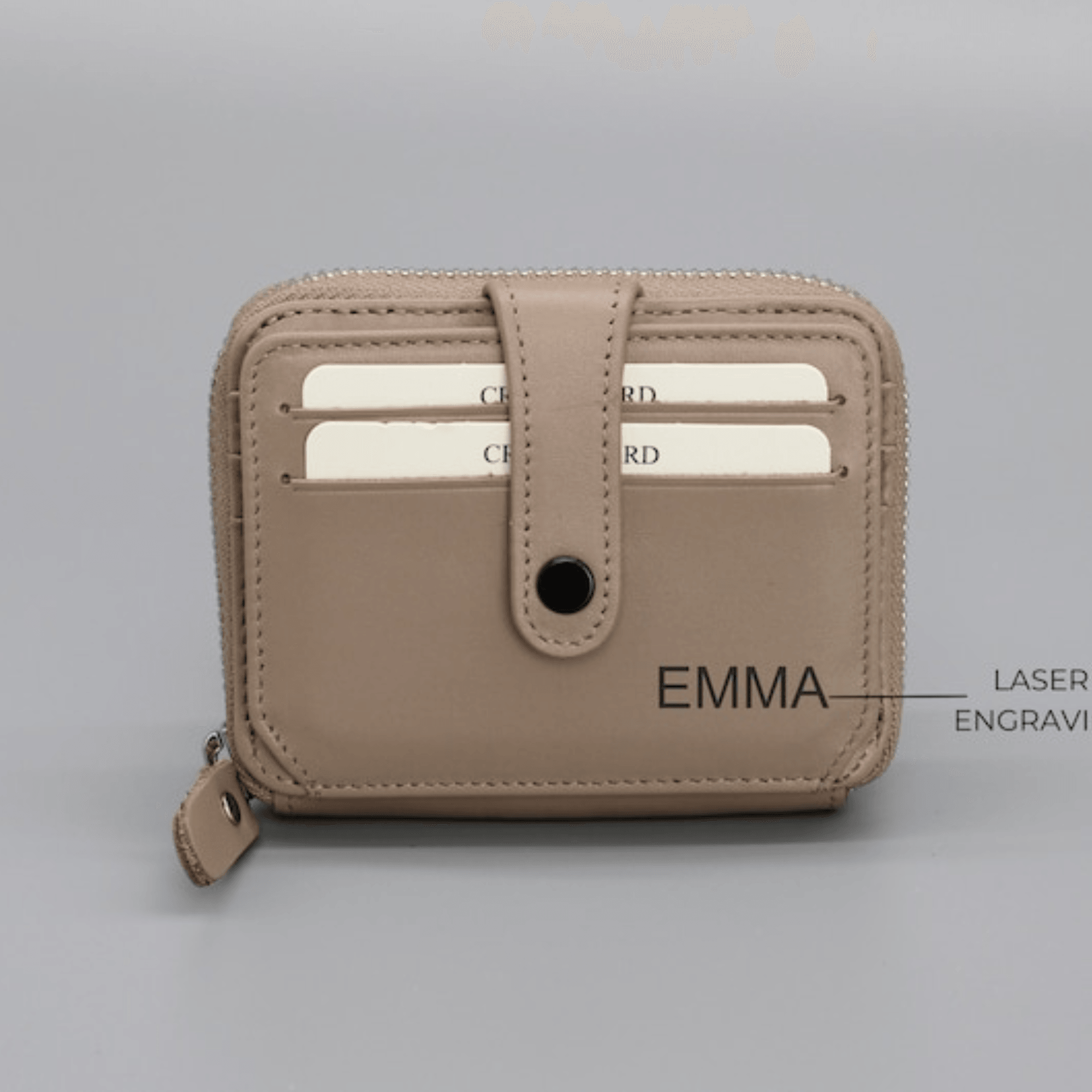 Personalized minimal leather wallet - Leather Shop Factory