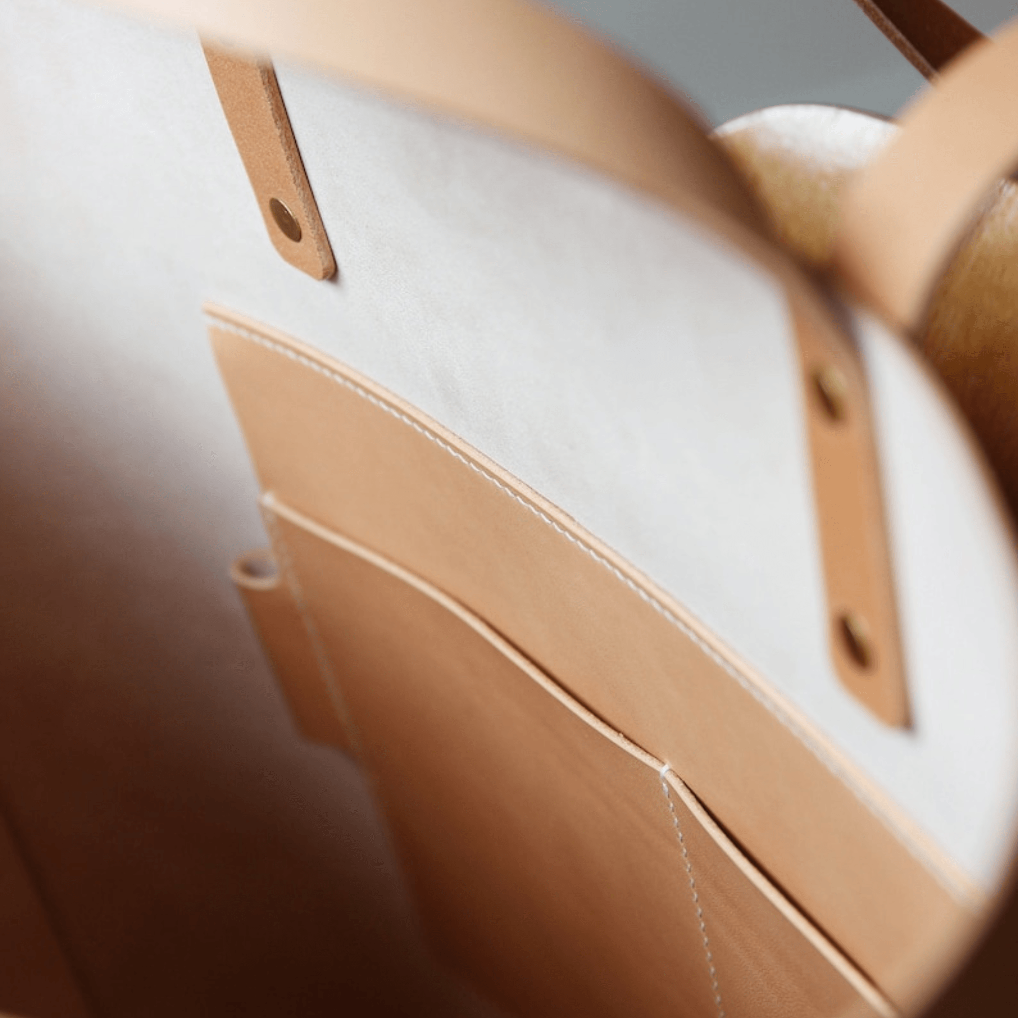 Leather shopper natural - Leather Shop Factory