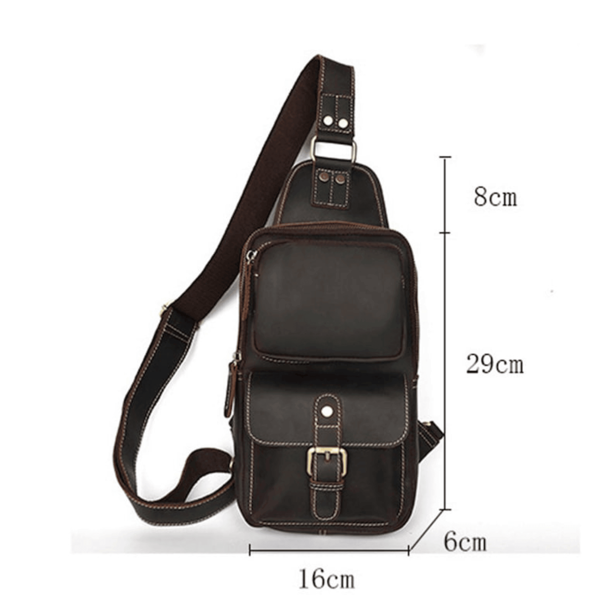 Leather Sling Bag for Men - Leather Shop Factory