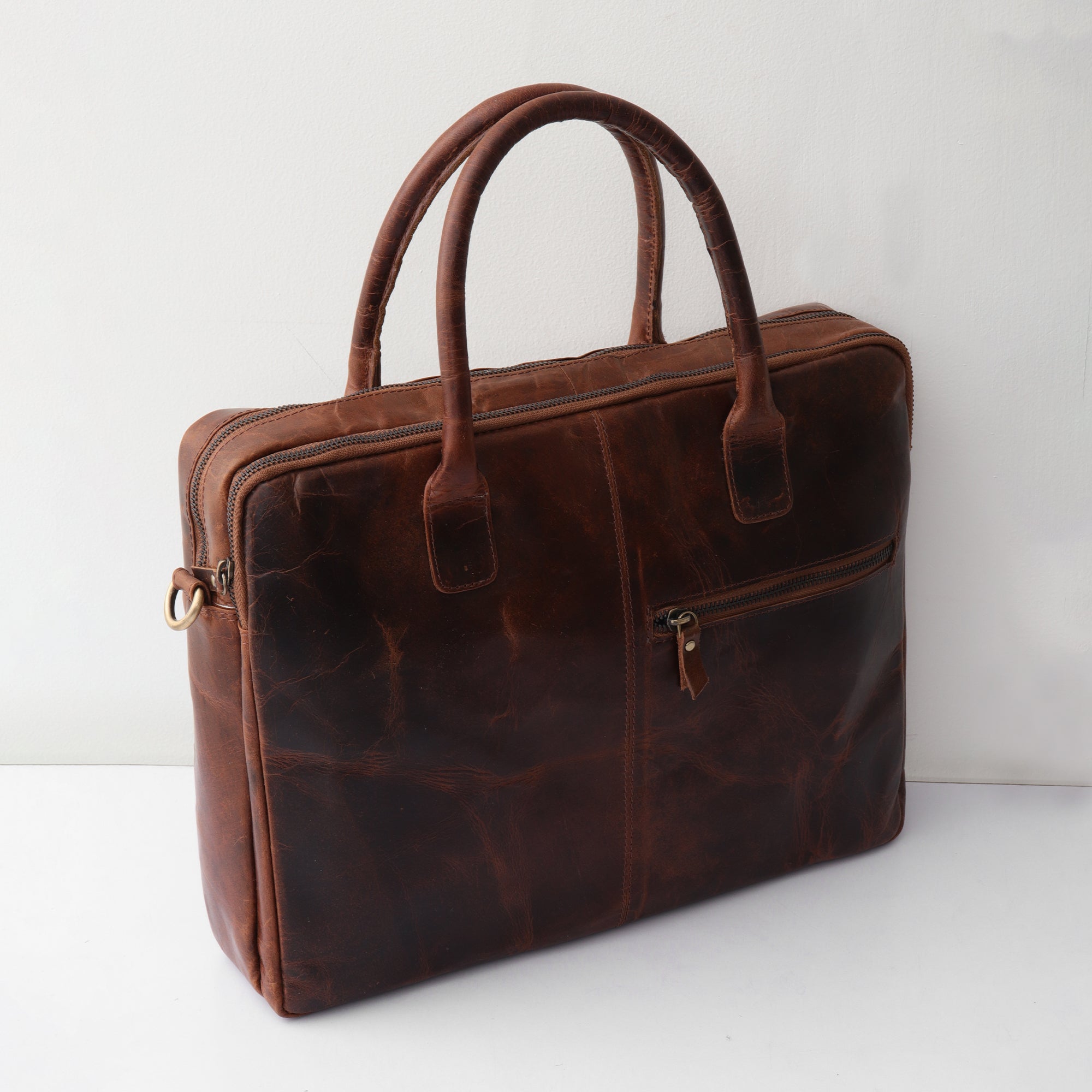 Vintage Leather Executive Laptop Bag