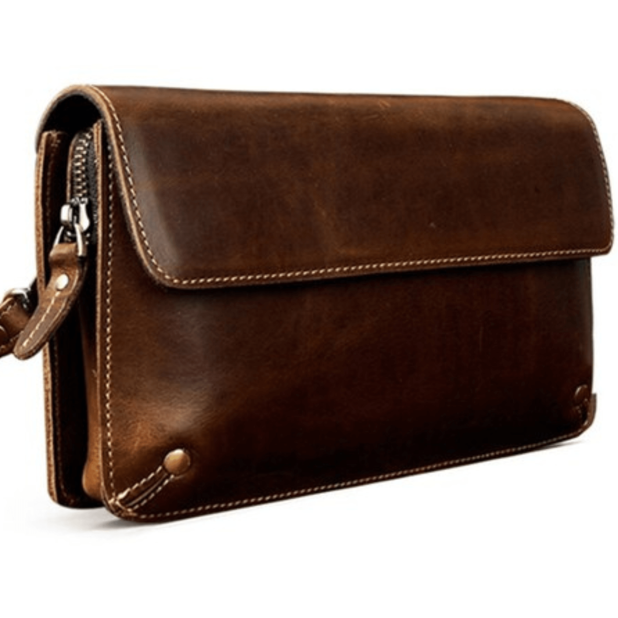 Men's Leather Phone Clutch Wallet - Leather Shop Factory
