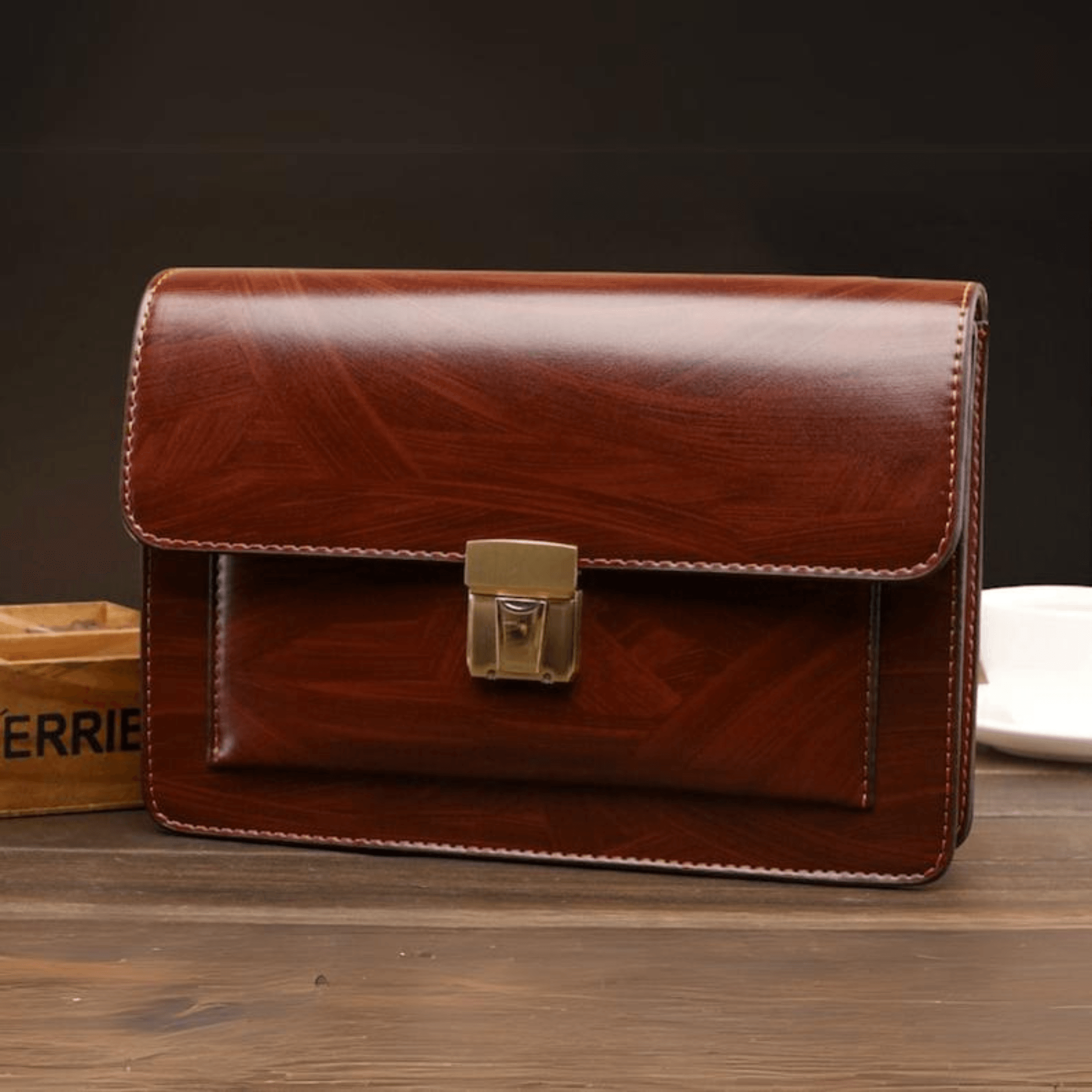 Handcrafted phone leather clutch wallet