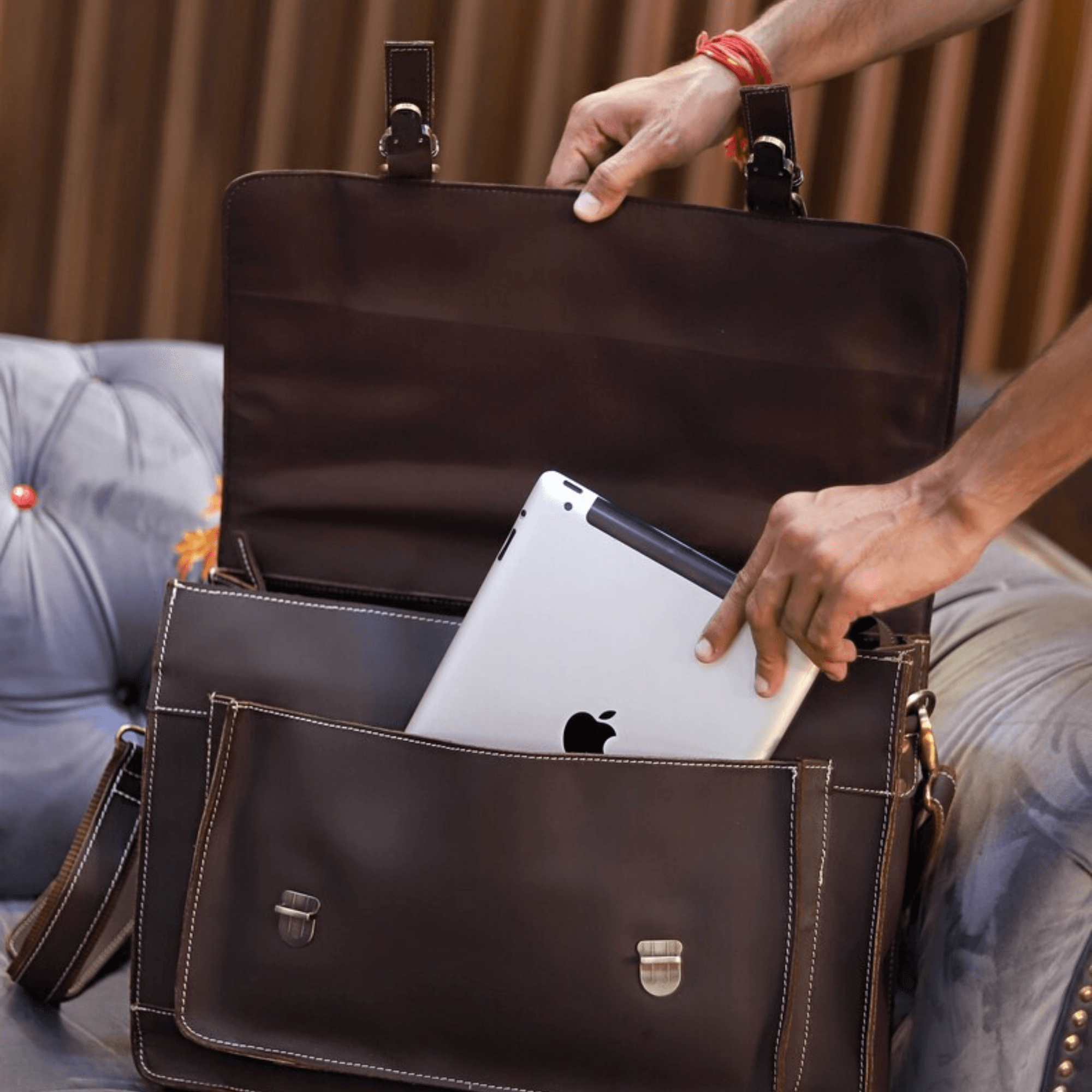Indian Heritage Briefcase - Leather Shop Factory